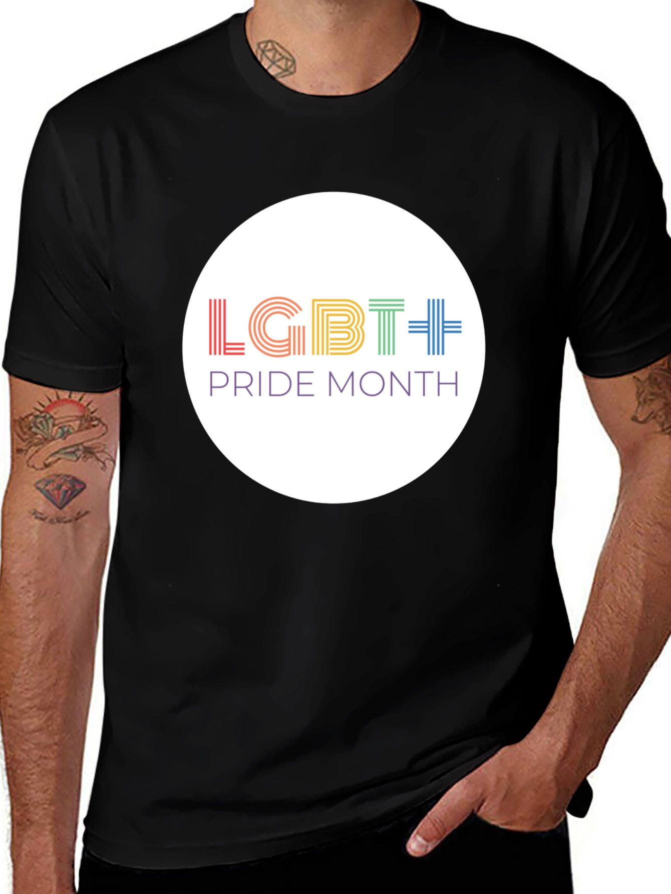 LGBT Pride Month Graphic Tee - Black