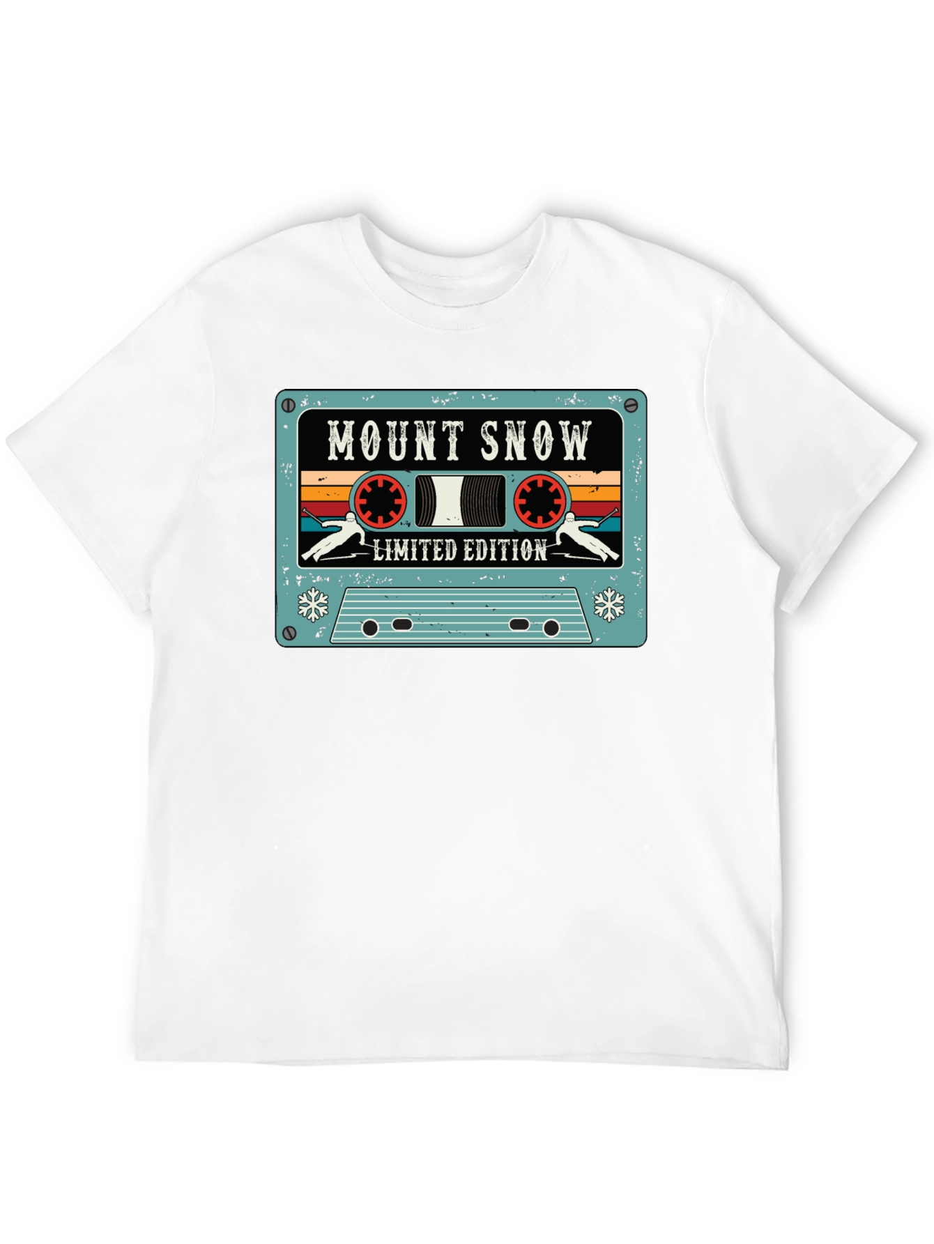 Mount Snow Skiing Cassette Tape Limited Edition T-Shirt