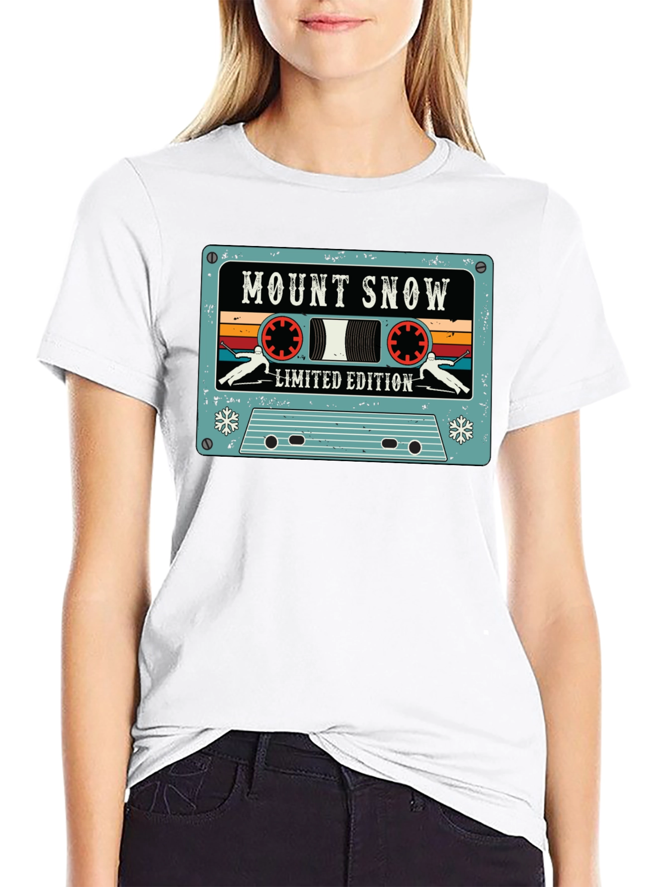 Mount Snow Skiing Cassette Tape Limited Edition T-Shirt