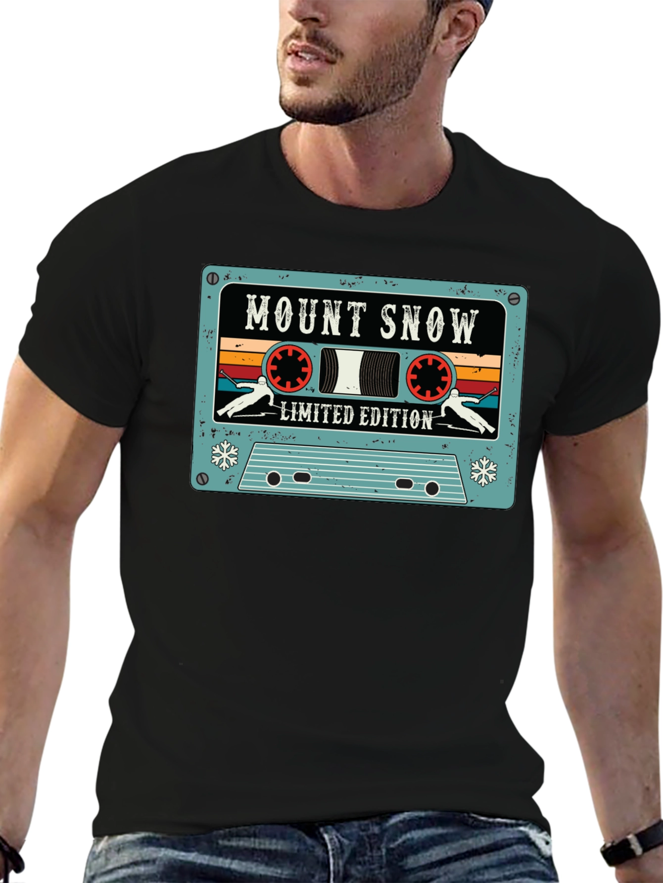 Mount Snow Skiing Cassette Tape Limited Edition T-Shirt