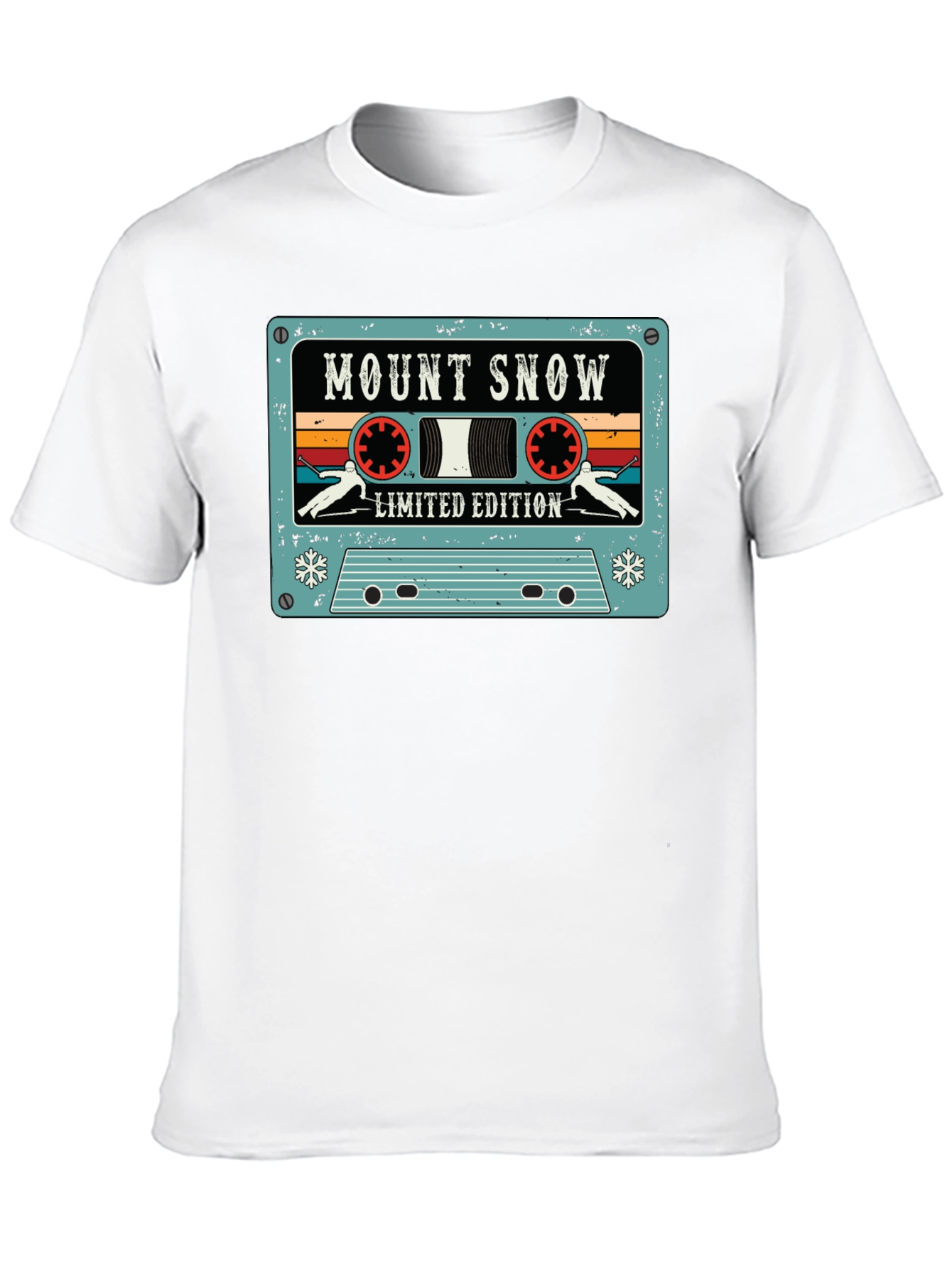 Mount Snow Skiing Cassette Tape Limited Edition T-Shirt