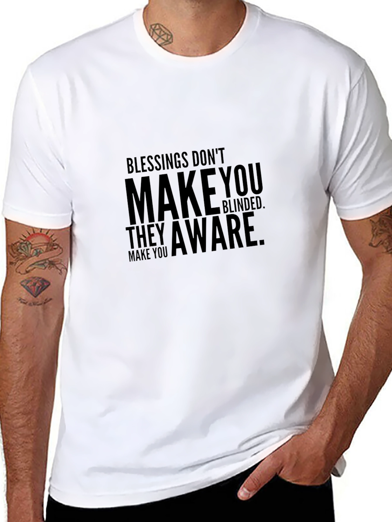 Blessings Dont Blind Motivational Graphic T-Shirt