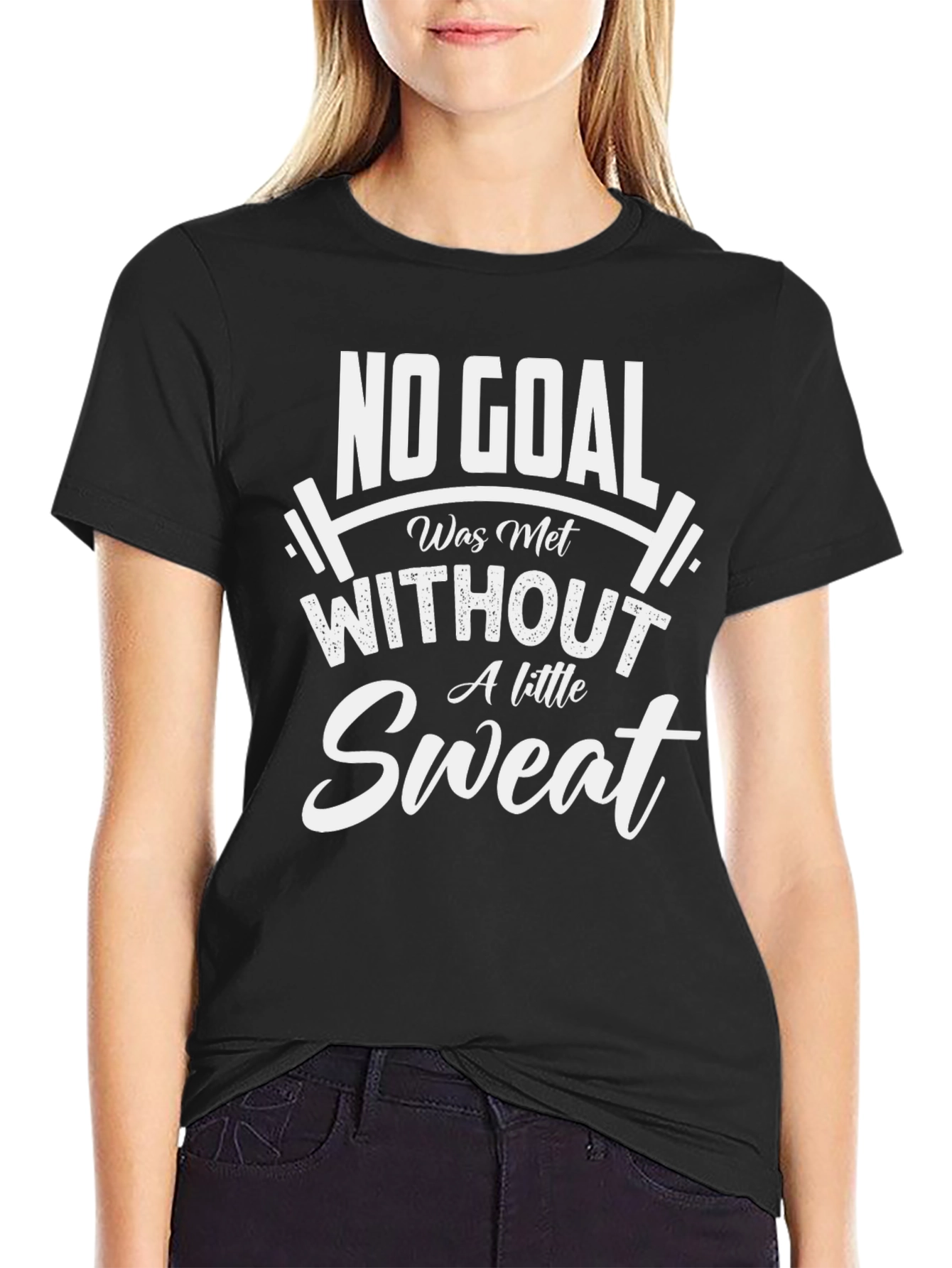 Workout Motivation T-Shirt - No Goal Without Sweat