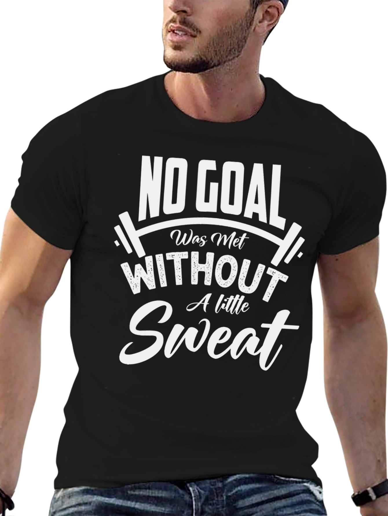 Workout Motivation T-Shirt - No Goal Without Sweat