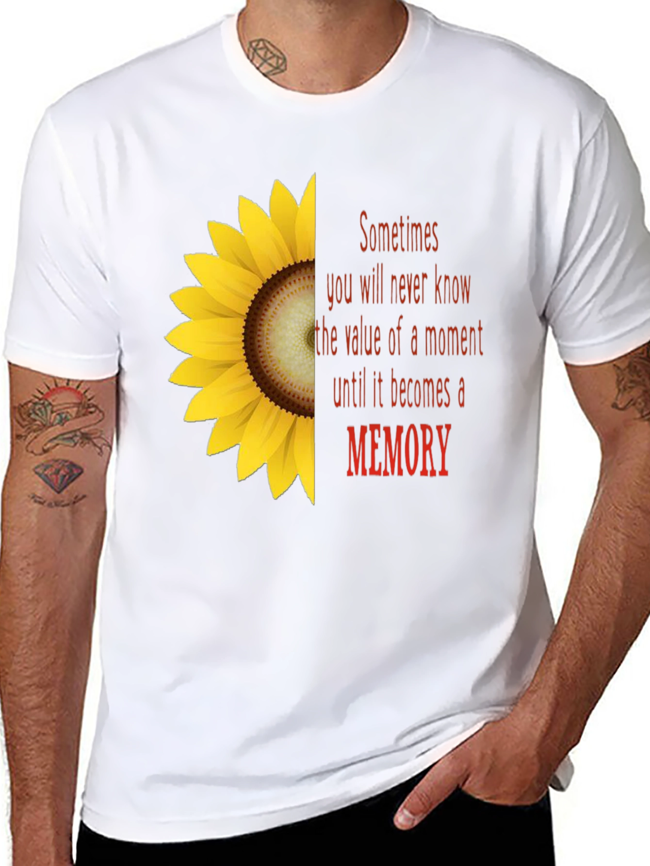 Sunflower Memory T-Shirt - Unisex Soft Cotton Tee