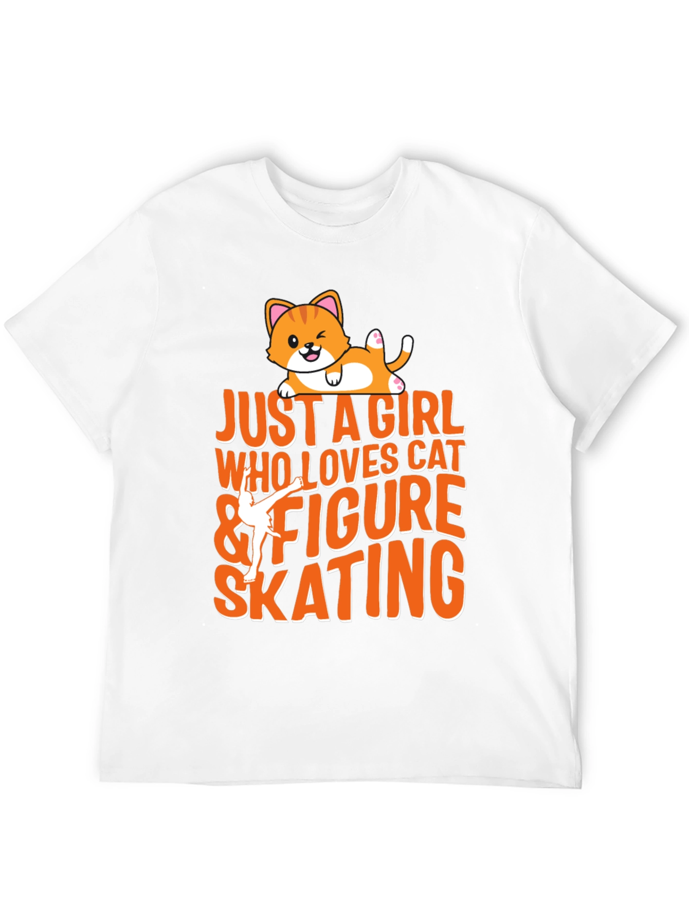 Cat & Figure Skating Lover Tee