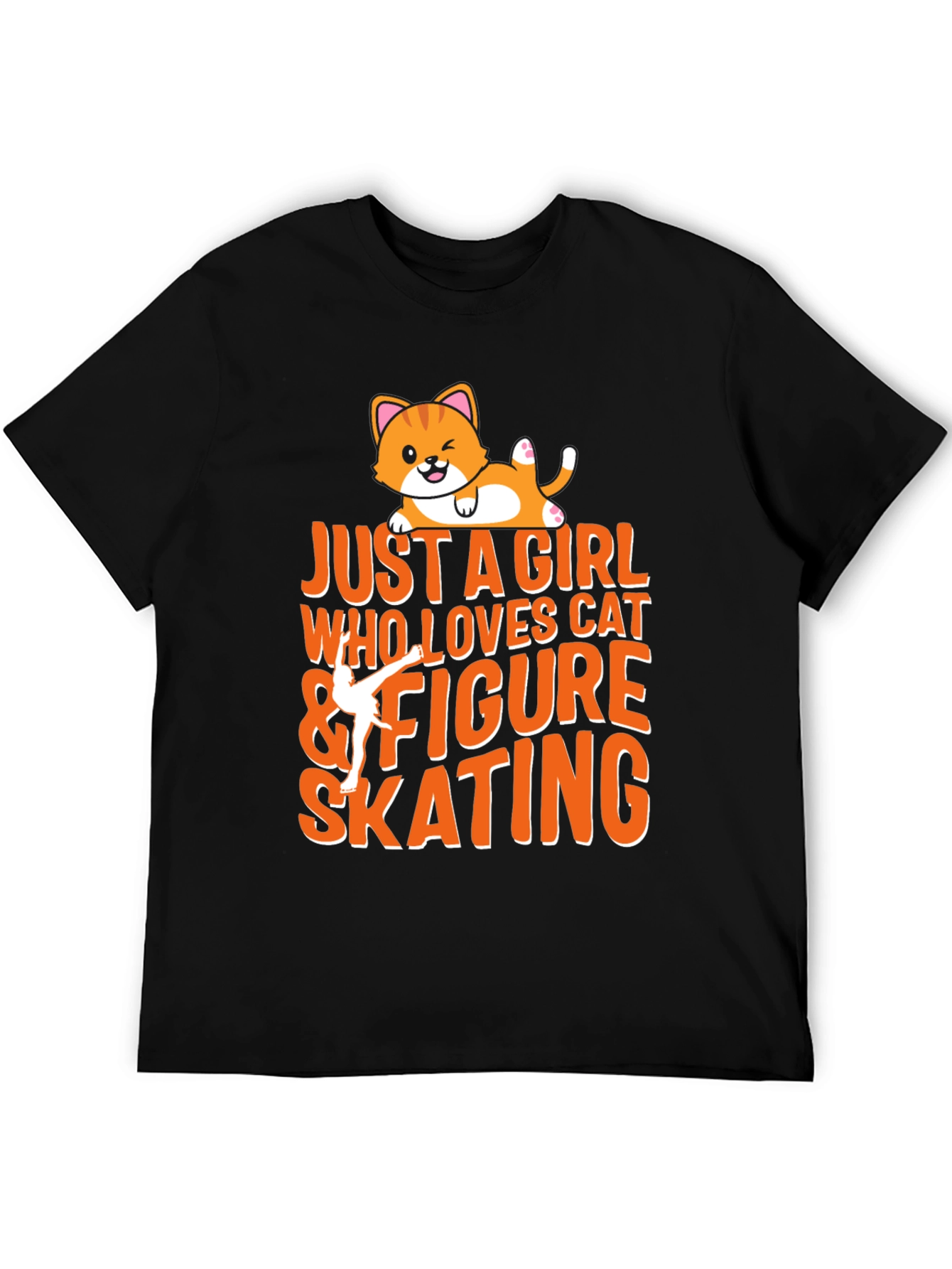 Cat & Figure Skating Lover Tee