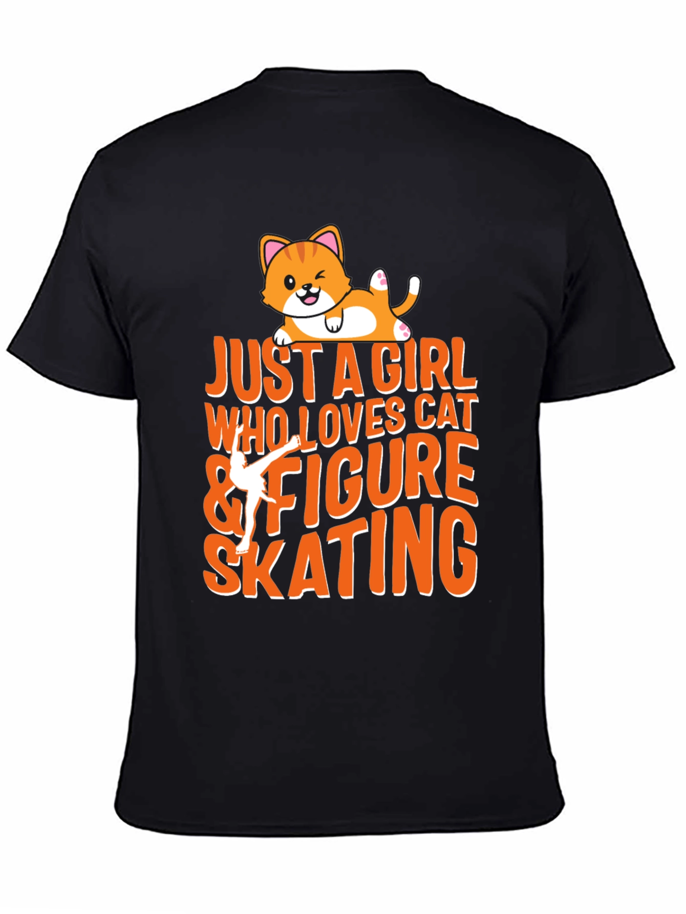 Cat & Figure Skating Lover Tee