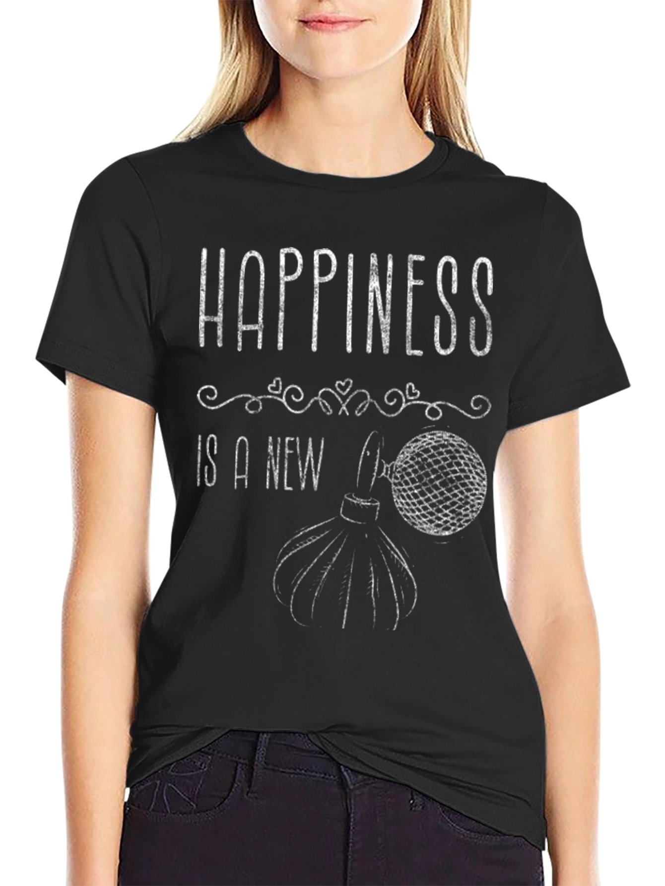 Happiness is a New Perfume Black T-Shirt