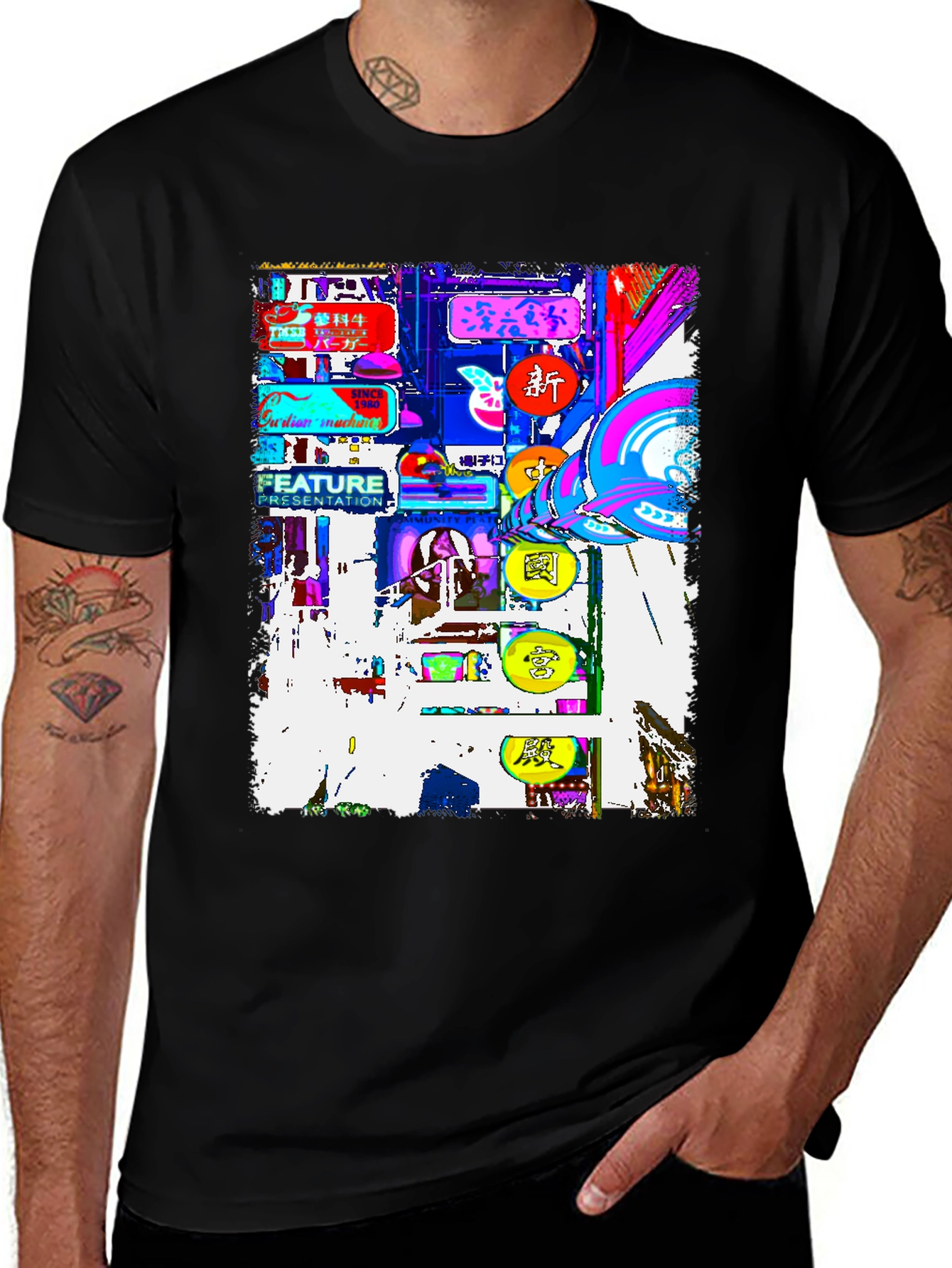 Neon Tokyo Graphic Tee - Streetwear Fashion