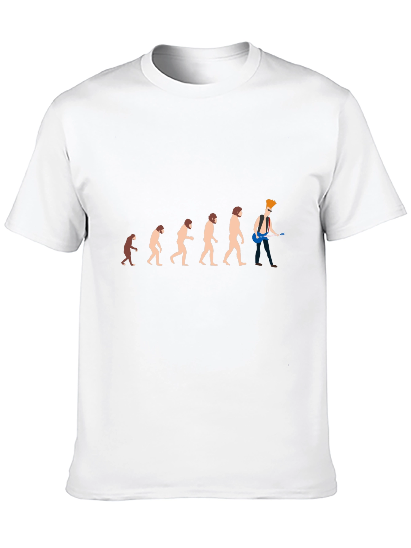 Evolution of Rock T-Shirt - Funny Graphic Tee