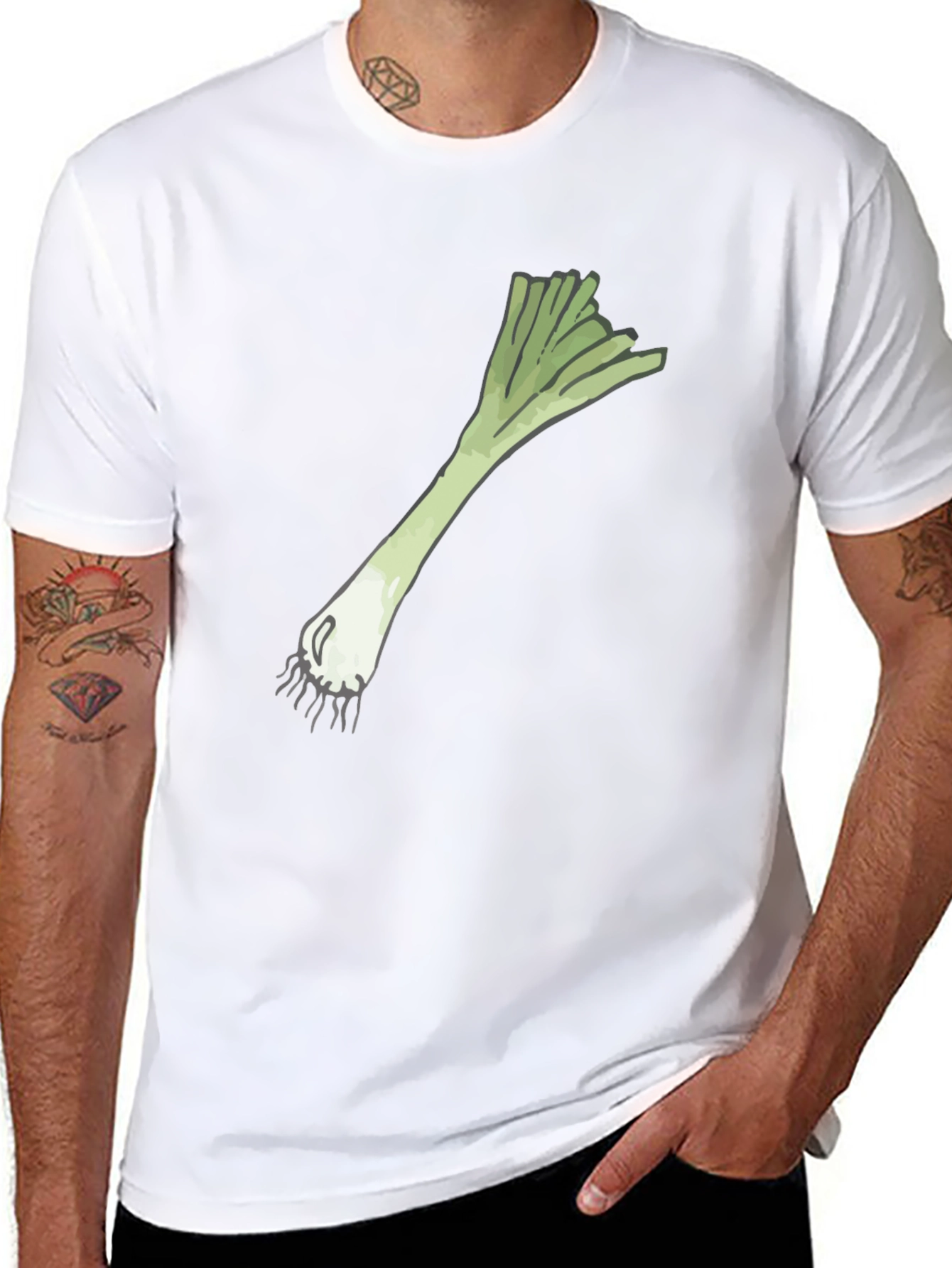 Leek Graphic Black T-Shirt