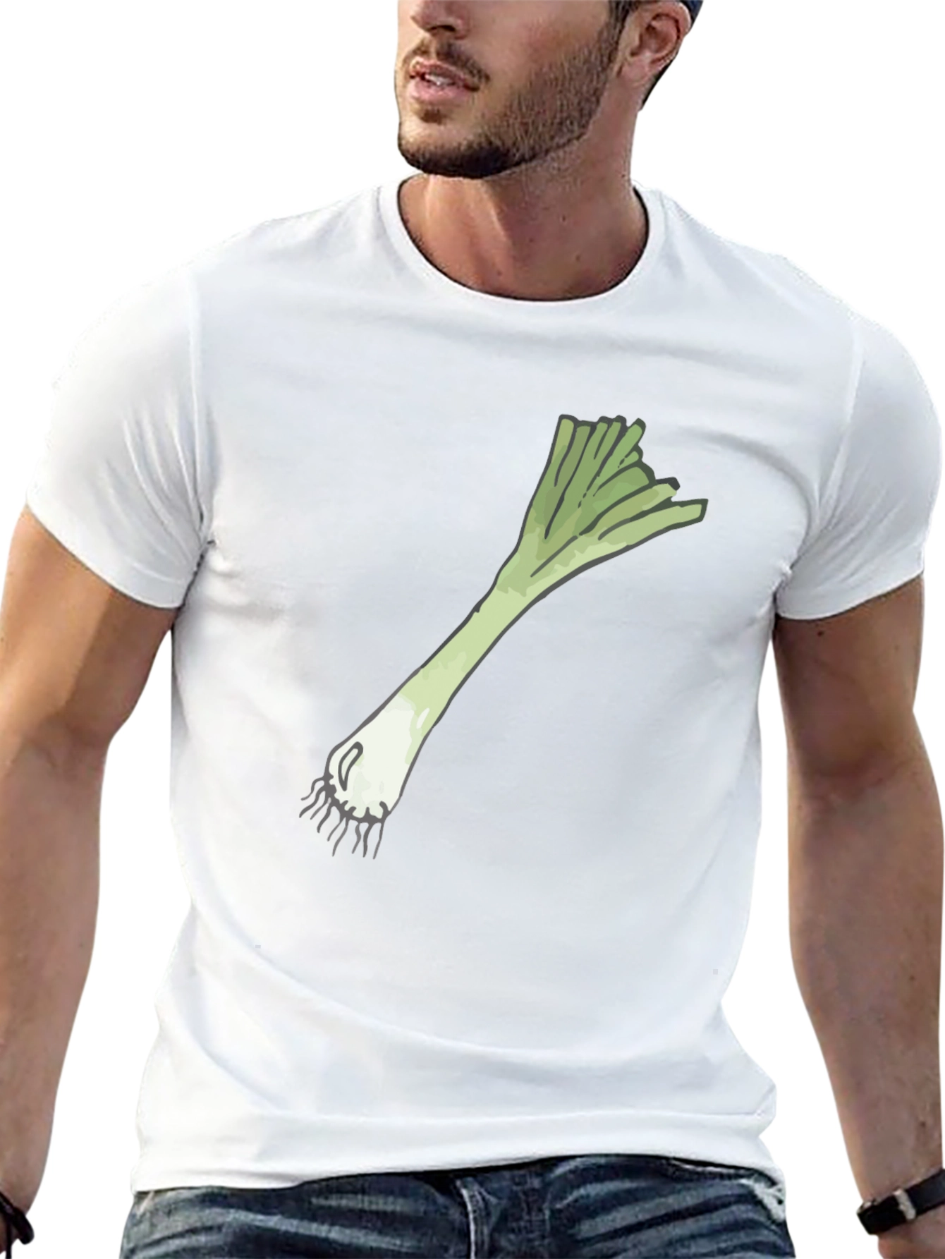 Leek Graphic Black T-Shirt