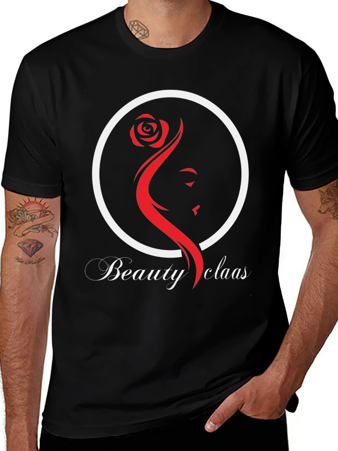 Beauty Claas Graphic Tee - Black Cotton Blend T-Shirt