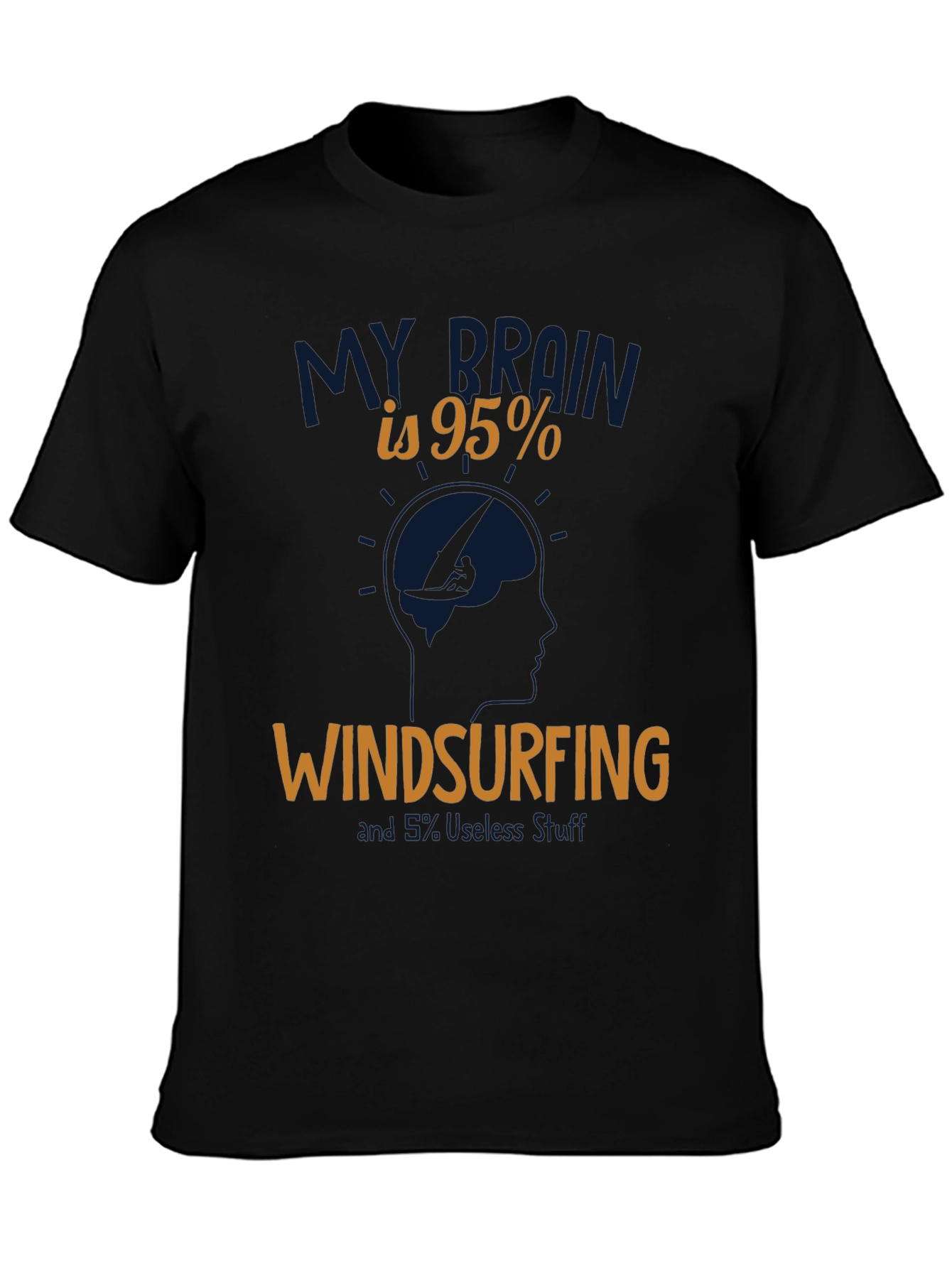 Windsurfing Brain T-Shirt - Novelty Graphic Tee