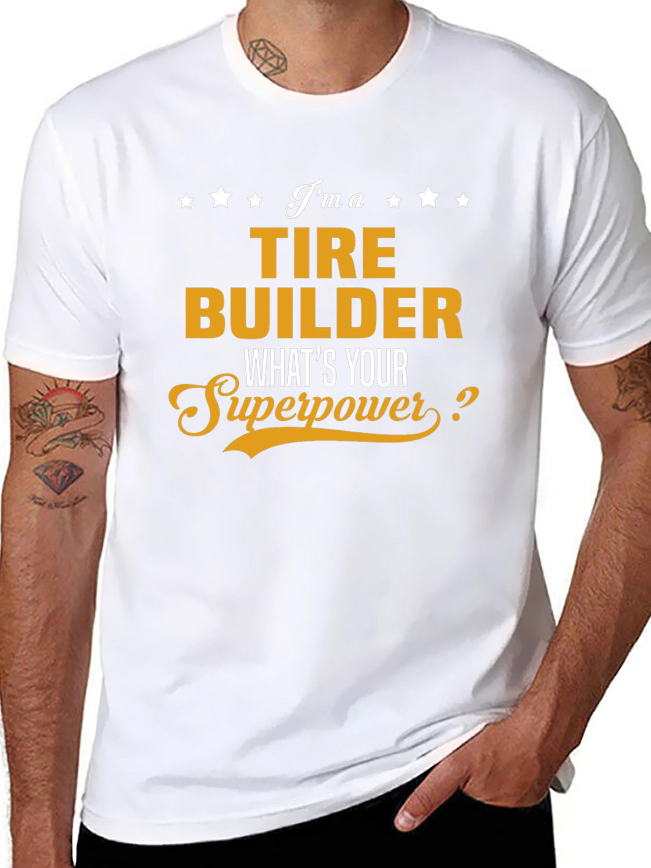 Tire Builder Superpower Graphic T-Shirt - Black
