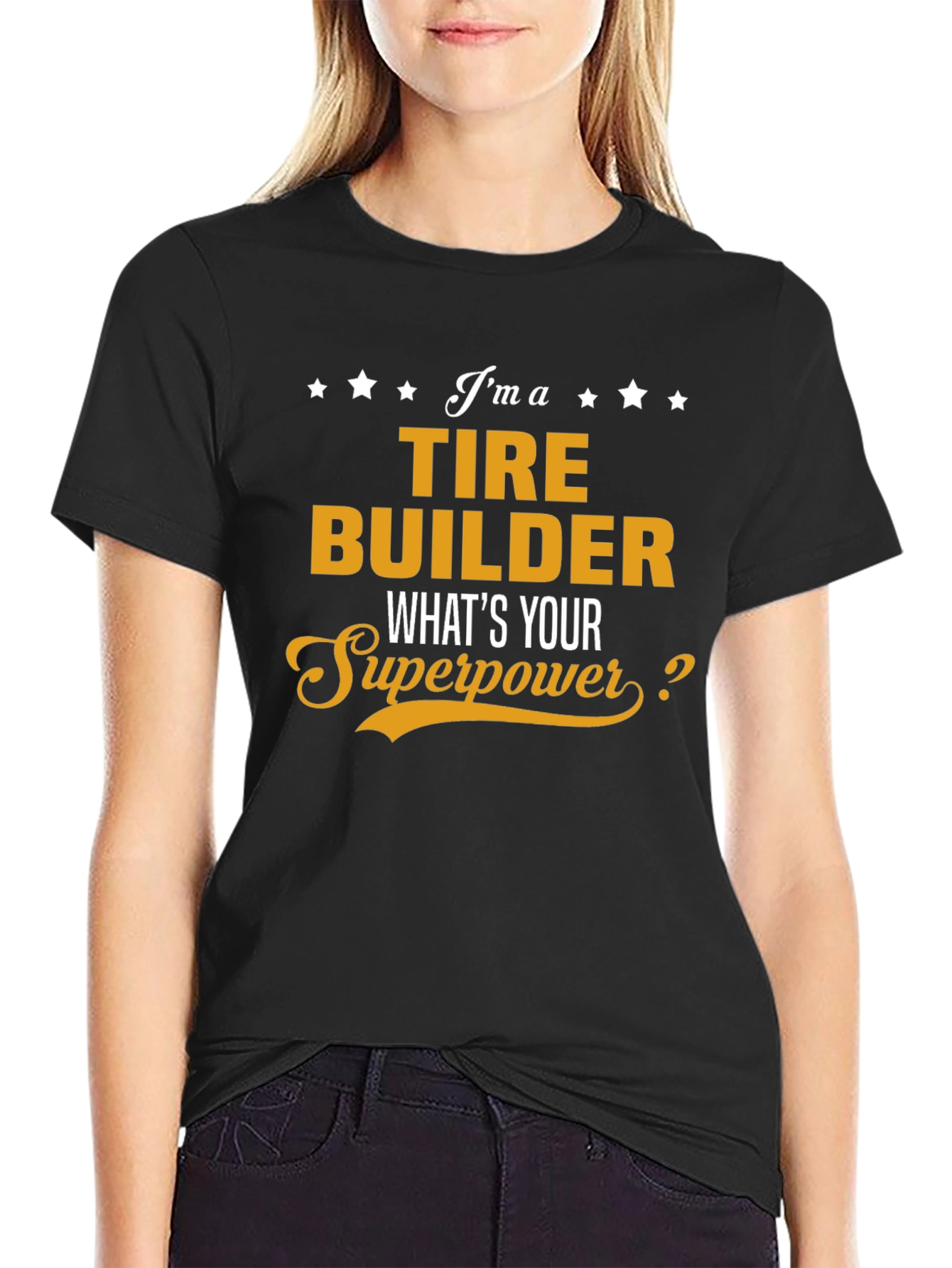 Tire Builder Superpower Graphic T-Shirt - Black