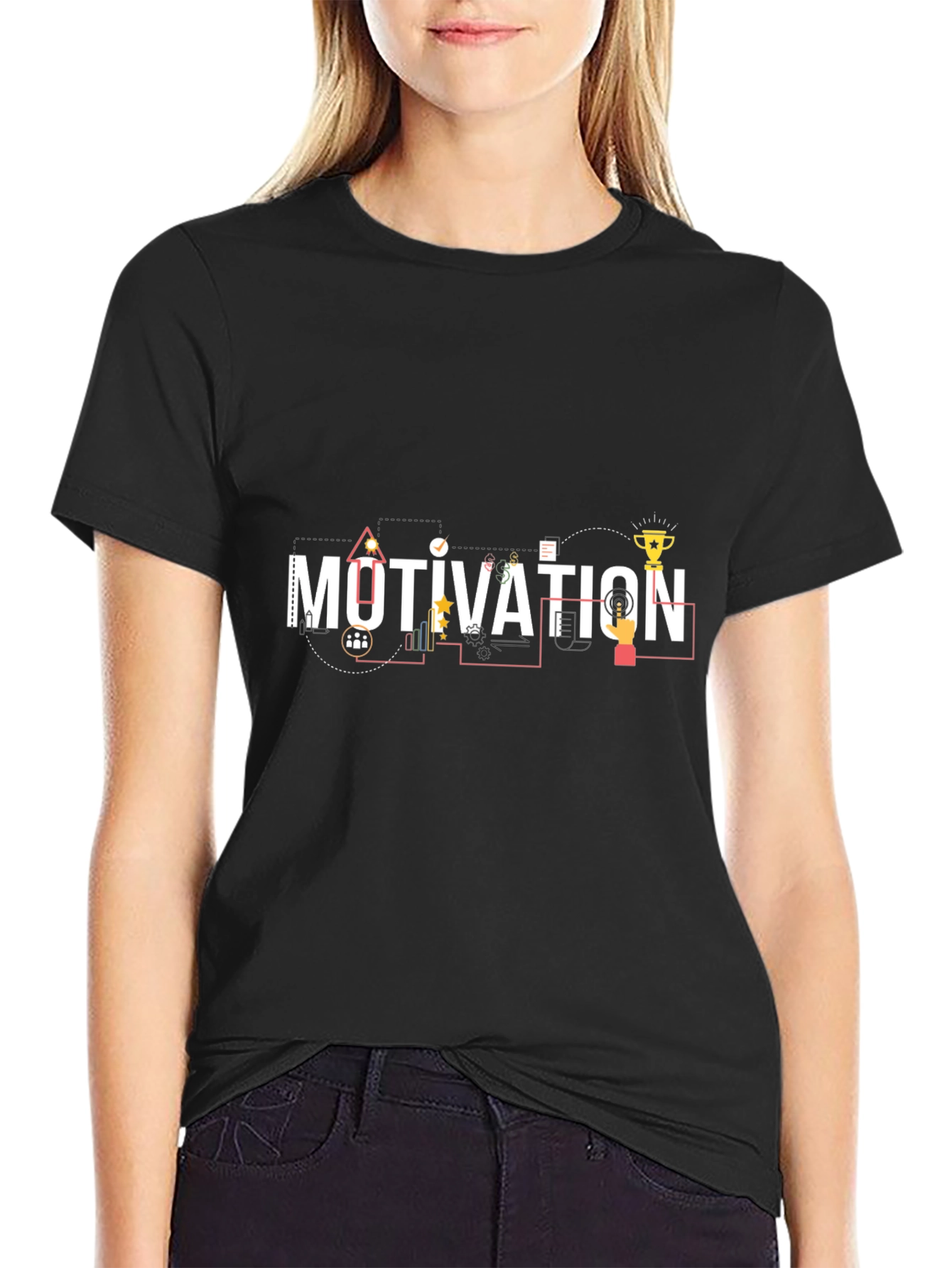 Motivation Graphic Black T-Shirt