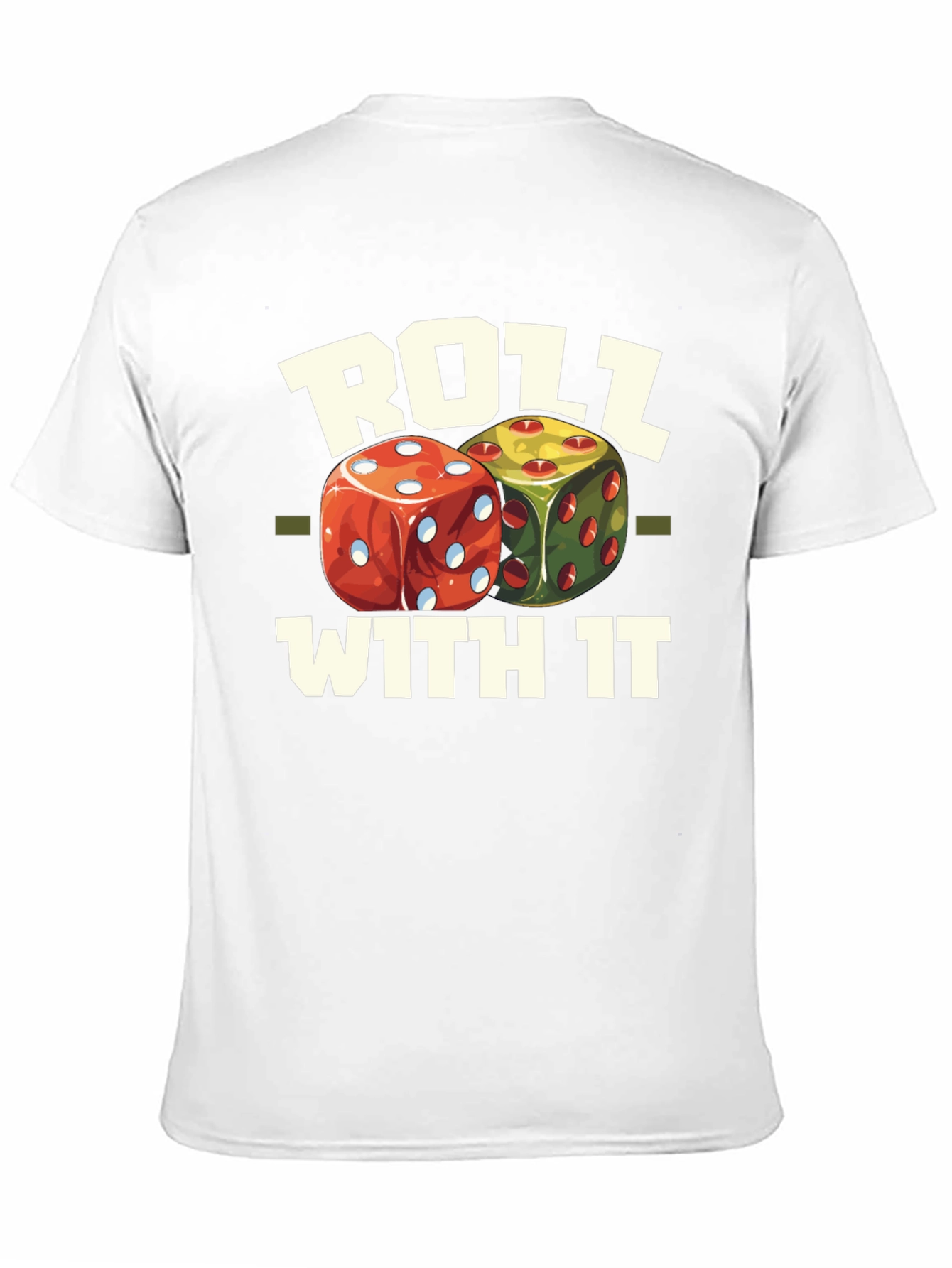 Roll With It Graphic Tee - Fun Dice Design