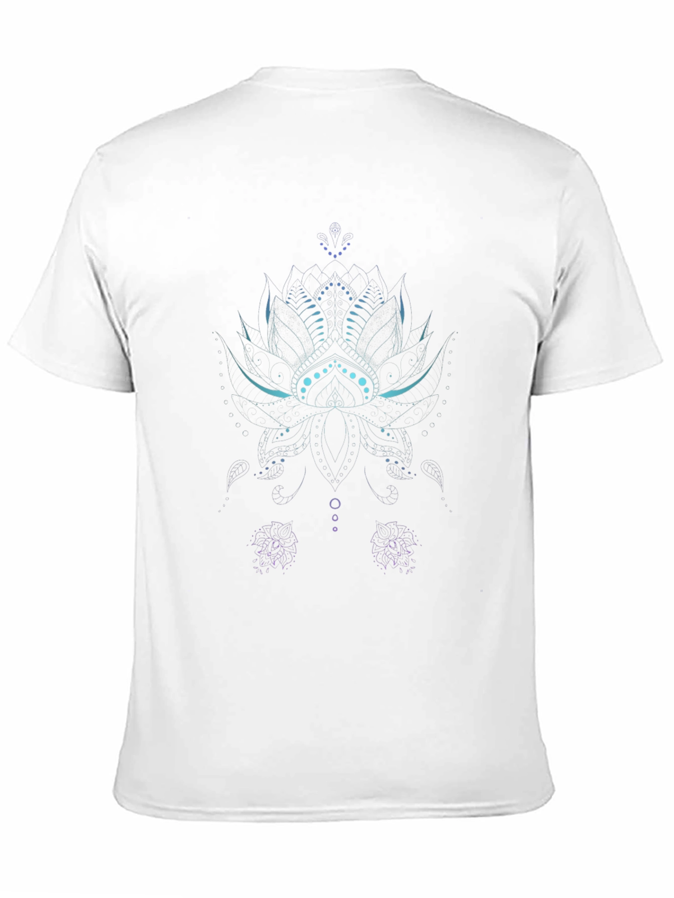 Lotus Graphic Print Black T-Shirt
