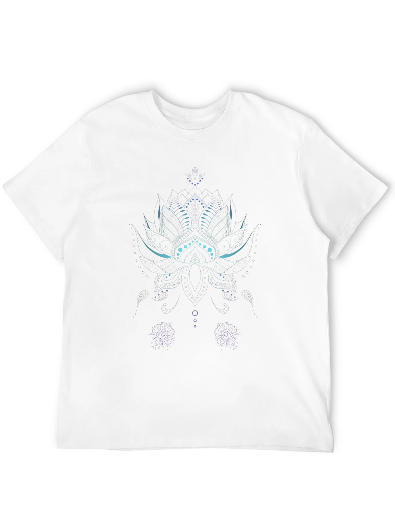 Lotus Graphic Print Black T-Shirt