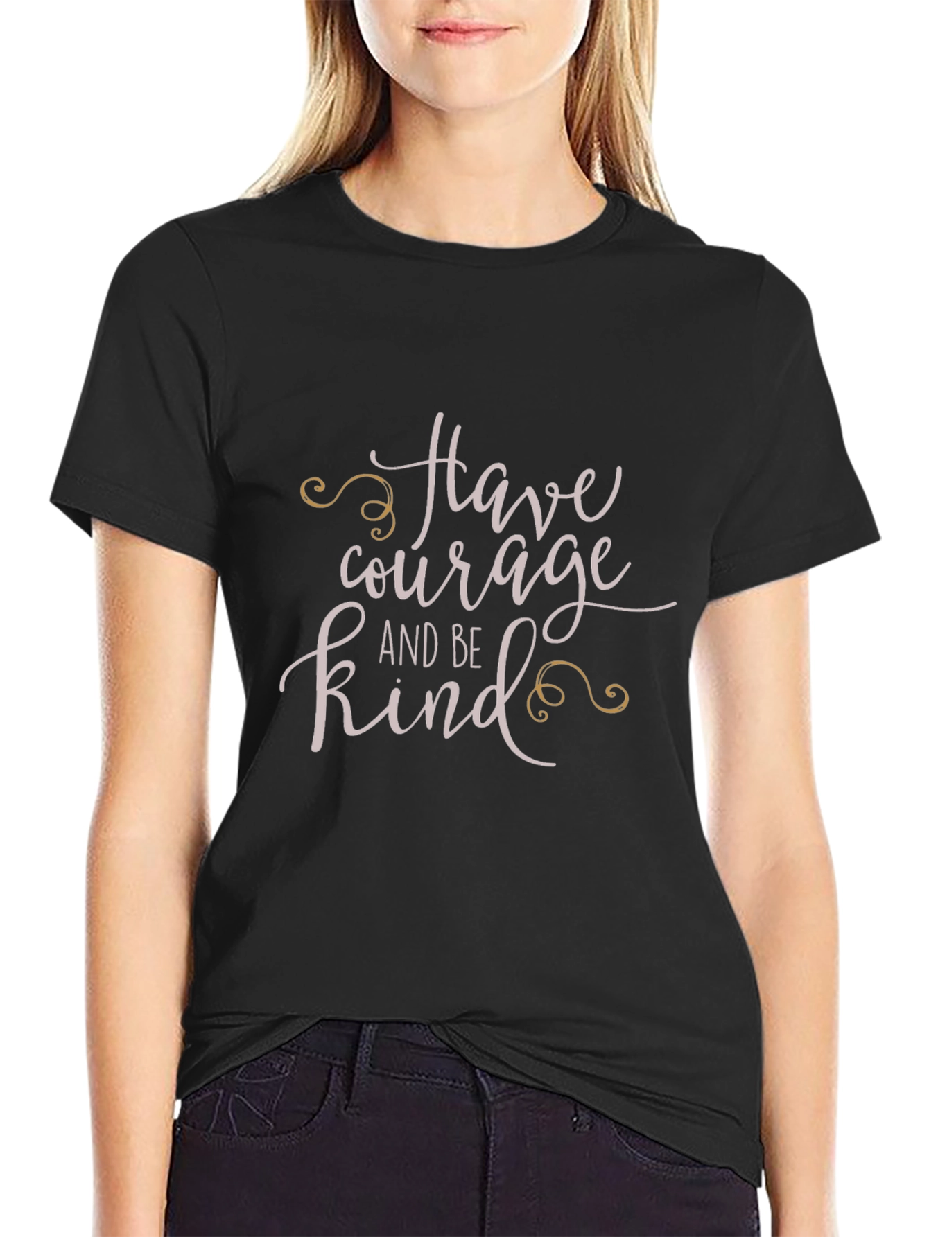 Courage and Kind Black Graphic Tee