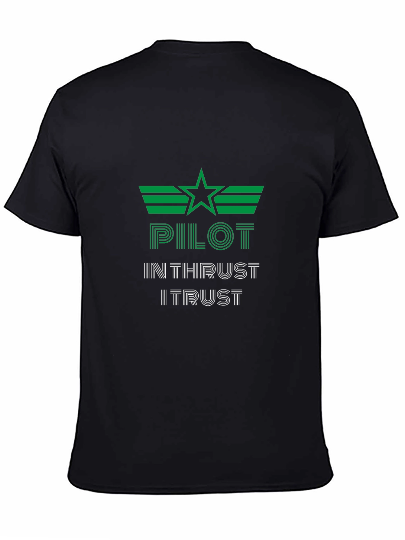 Pilot In Thrust I Trust Graphic Tee - Black