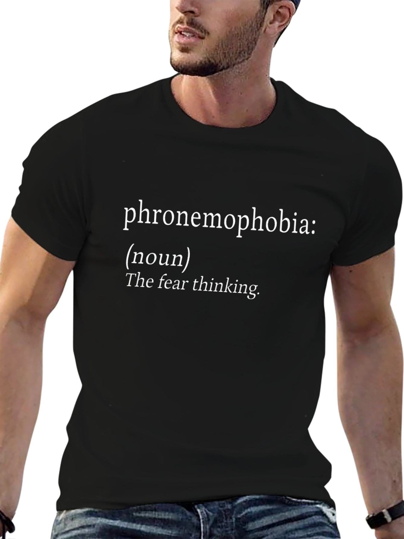Phronemophobia T-Shirt - Fear of Thinking Funny Tee