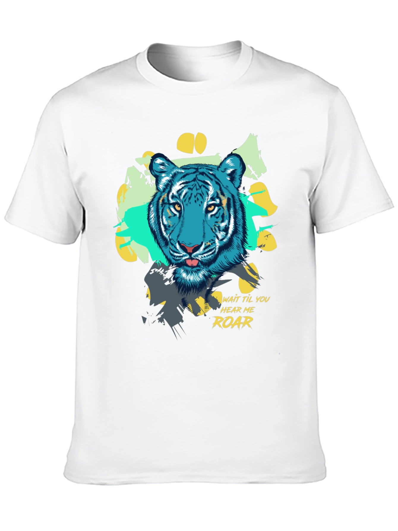 Cool Blue Tiger Graphic Tee - Hear Me Roar!