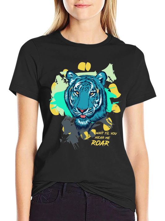 Cool Blue Tiger Graphic Tee - Hear Me Roar!