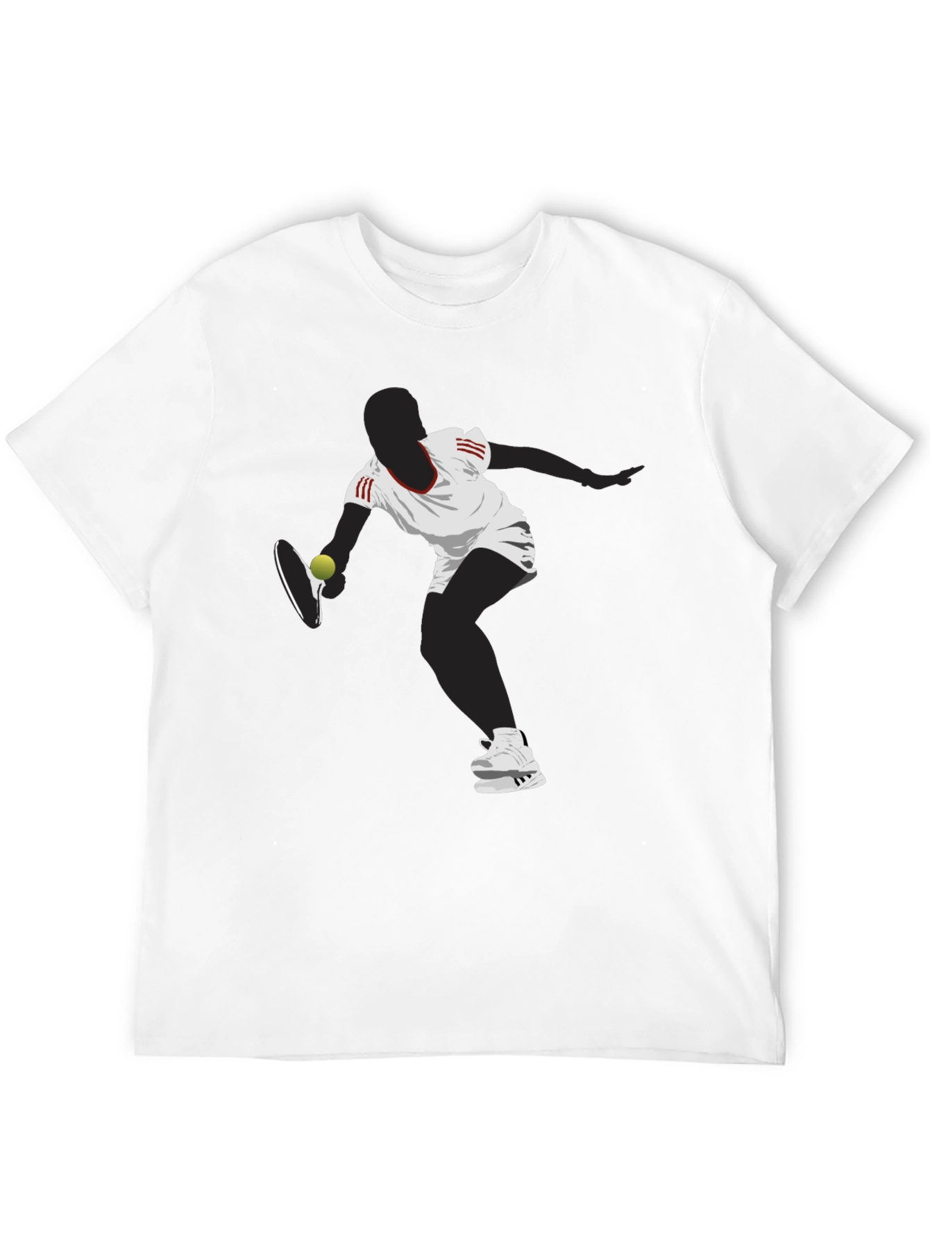 Tennis Player Graphic Tee - Black