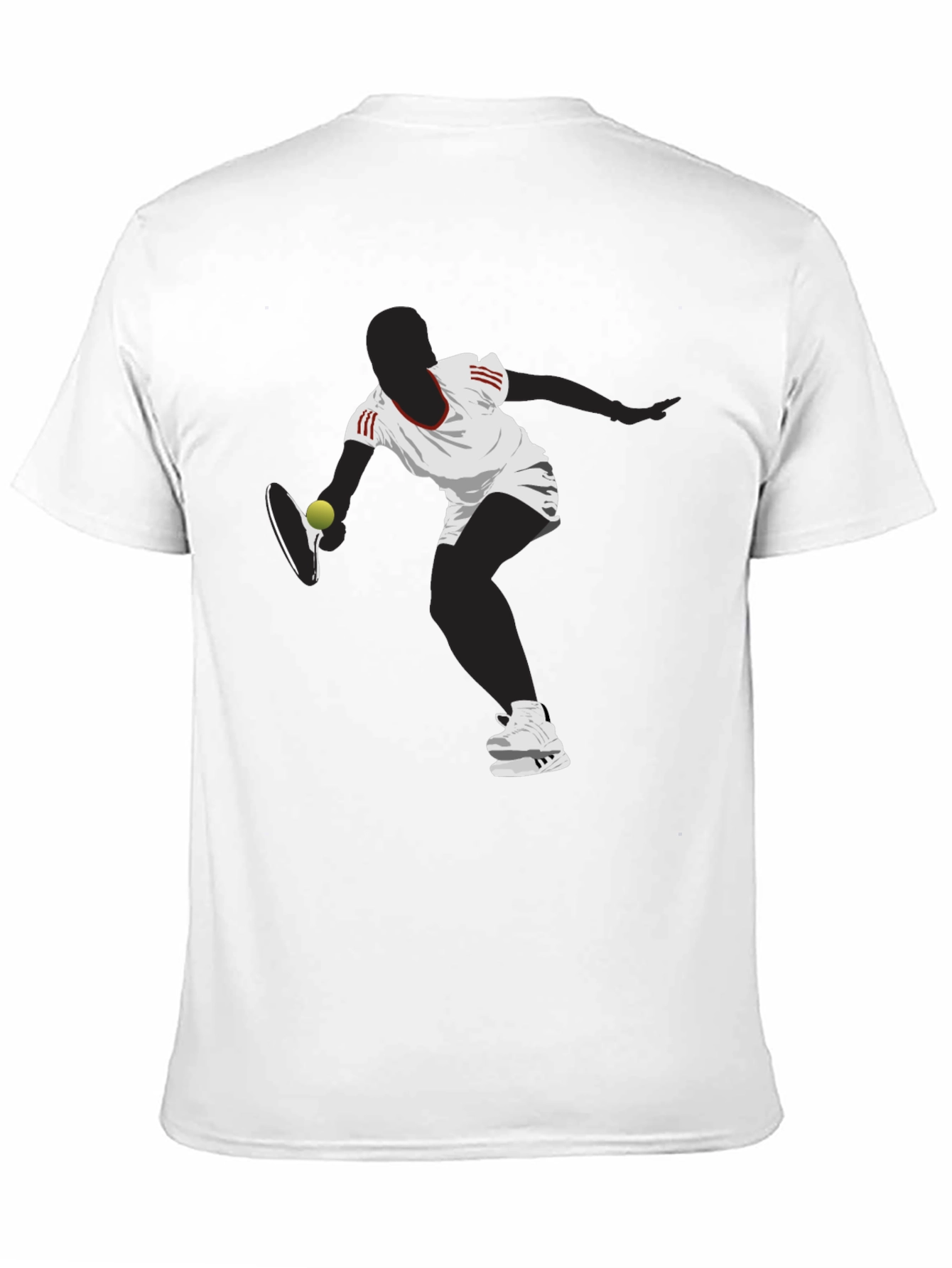 Tennis Player Graphic Tee - Black