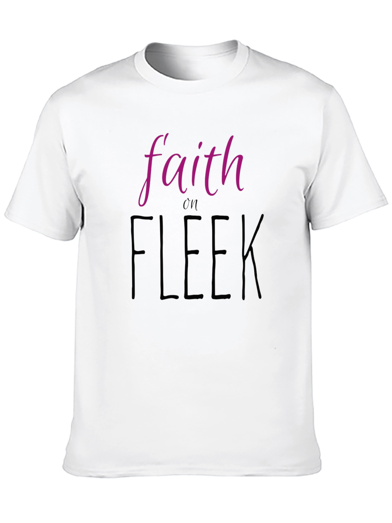 Faith on Fleek Graphic Print Black T-Shirt