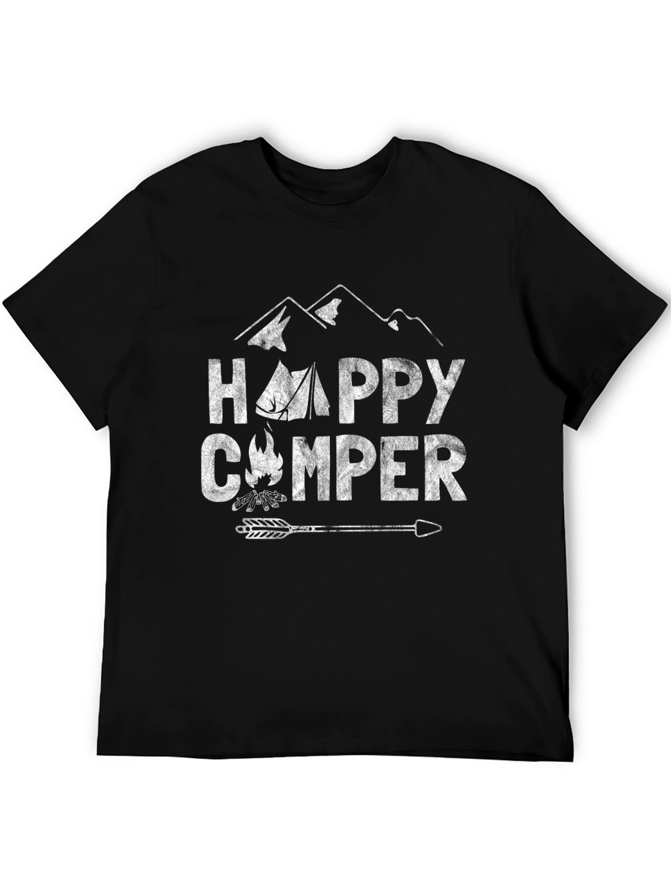 Happy Camper Graphic T-Shirt - Camping Adventure