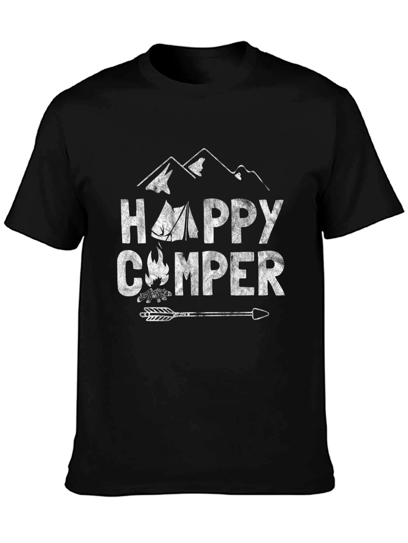 Happy Camper Graphic T-Shirt - Camping Adventure
