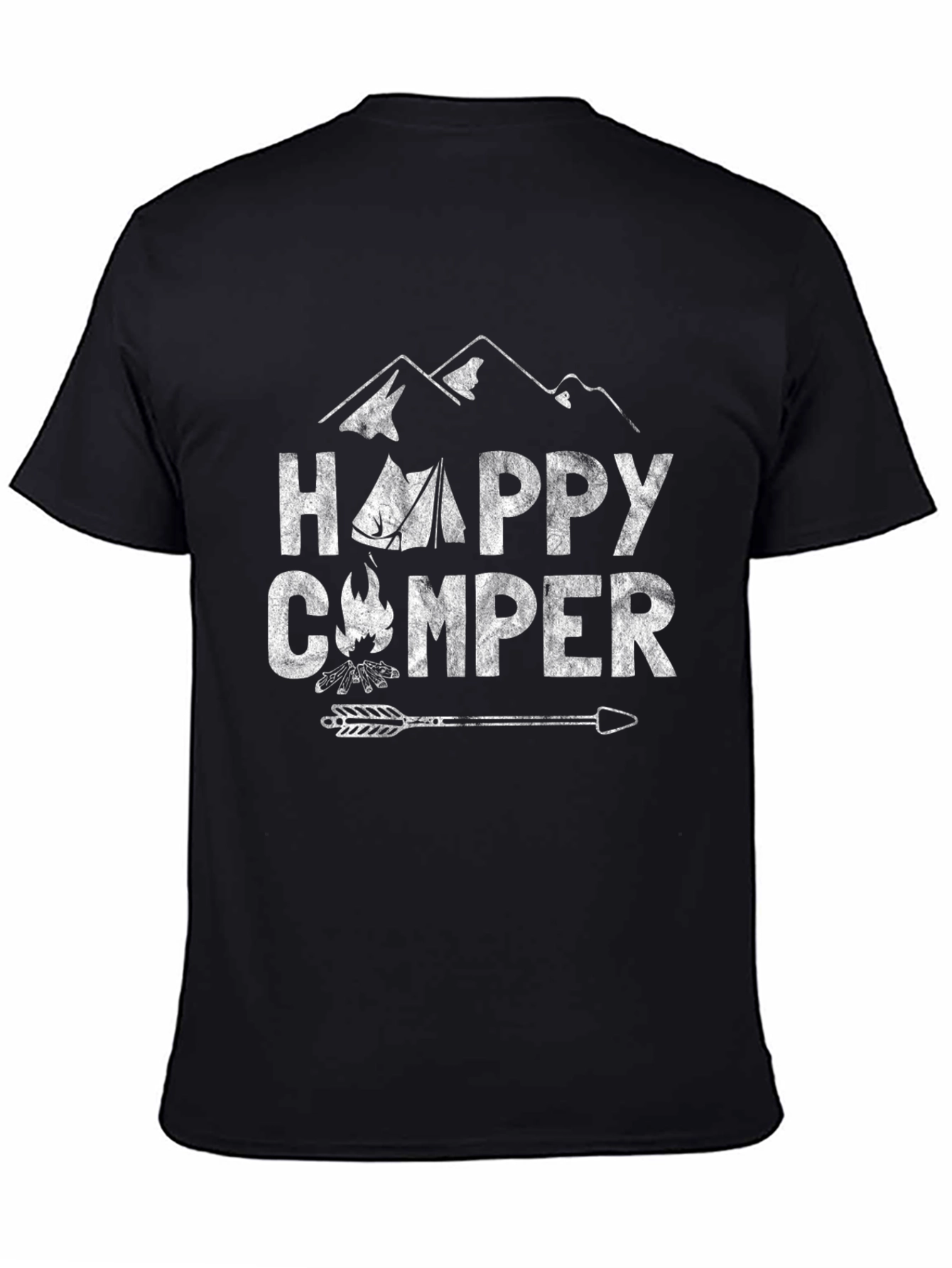 Happy Camper Graphic T-Shirt - Camping Adventure