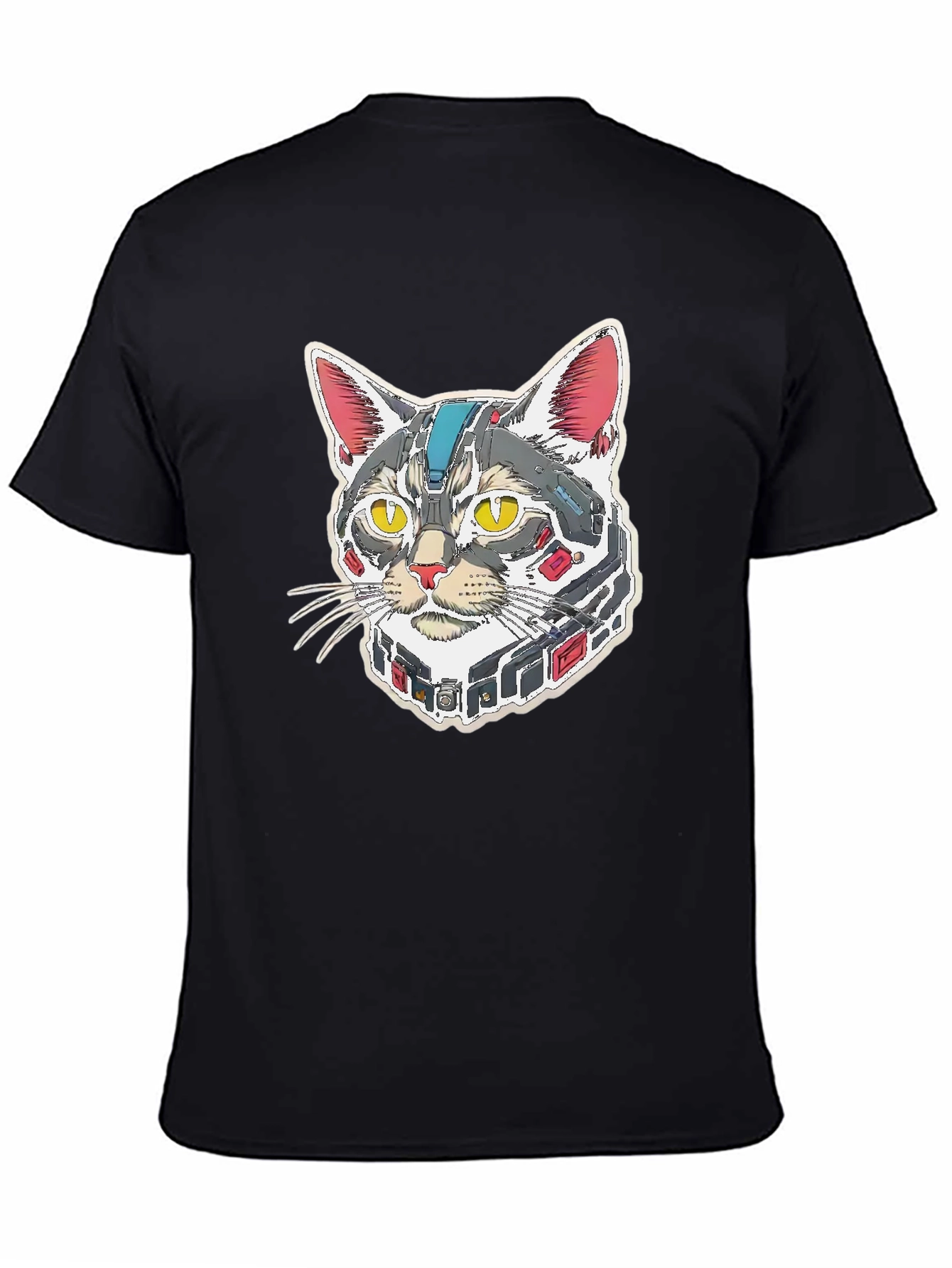 Cyber Cat T-Shirt - Robotic Style
