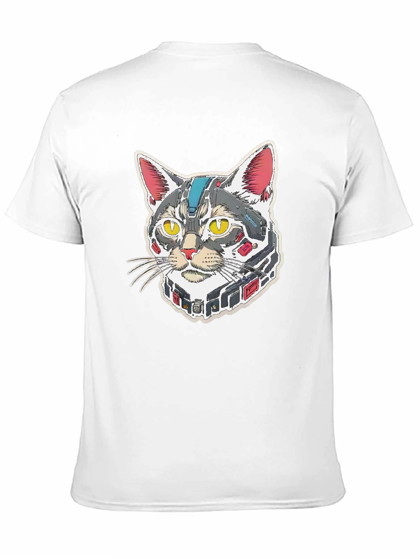 Cyber Cat T-Shirt - Robotic Style