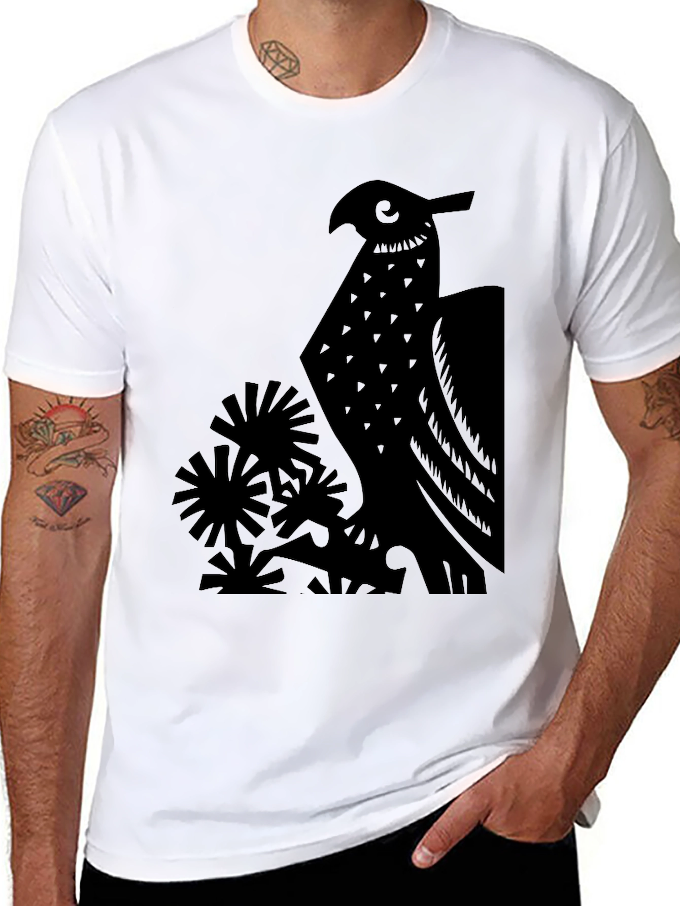 Black Eagle Graphic Tee - Stylish Mens T-Shirt
