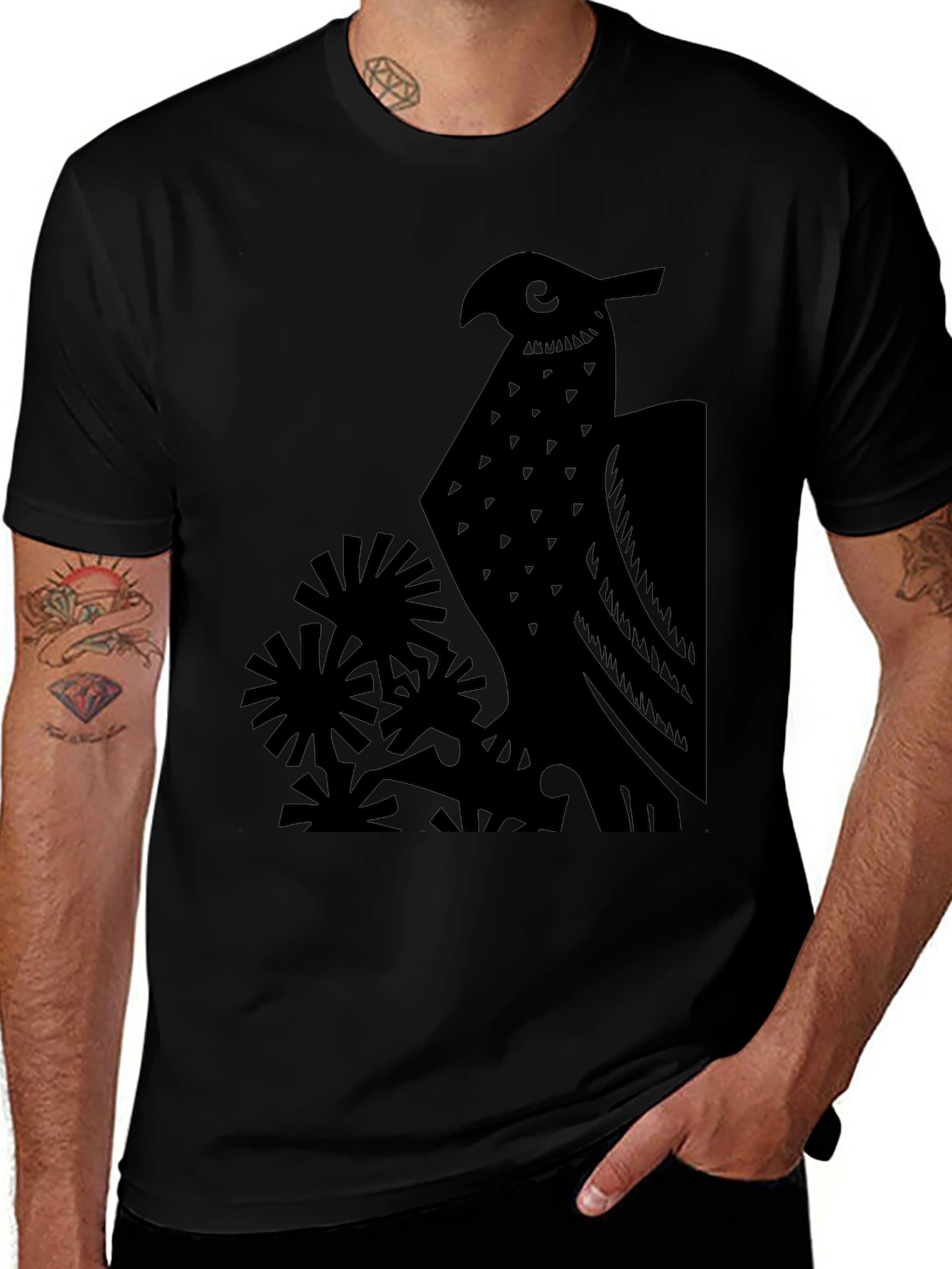 Black Eagle Graphic Tee - Stylish Mens T-Shirt