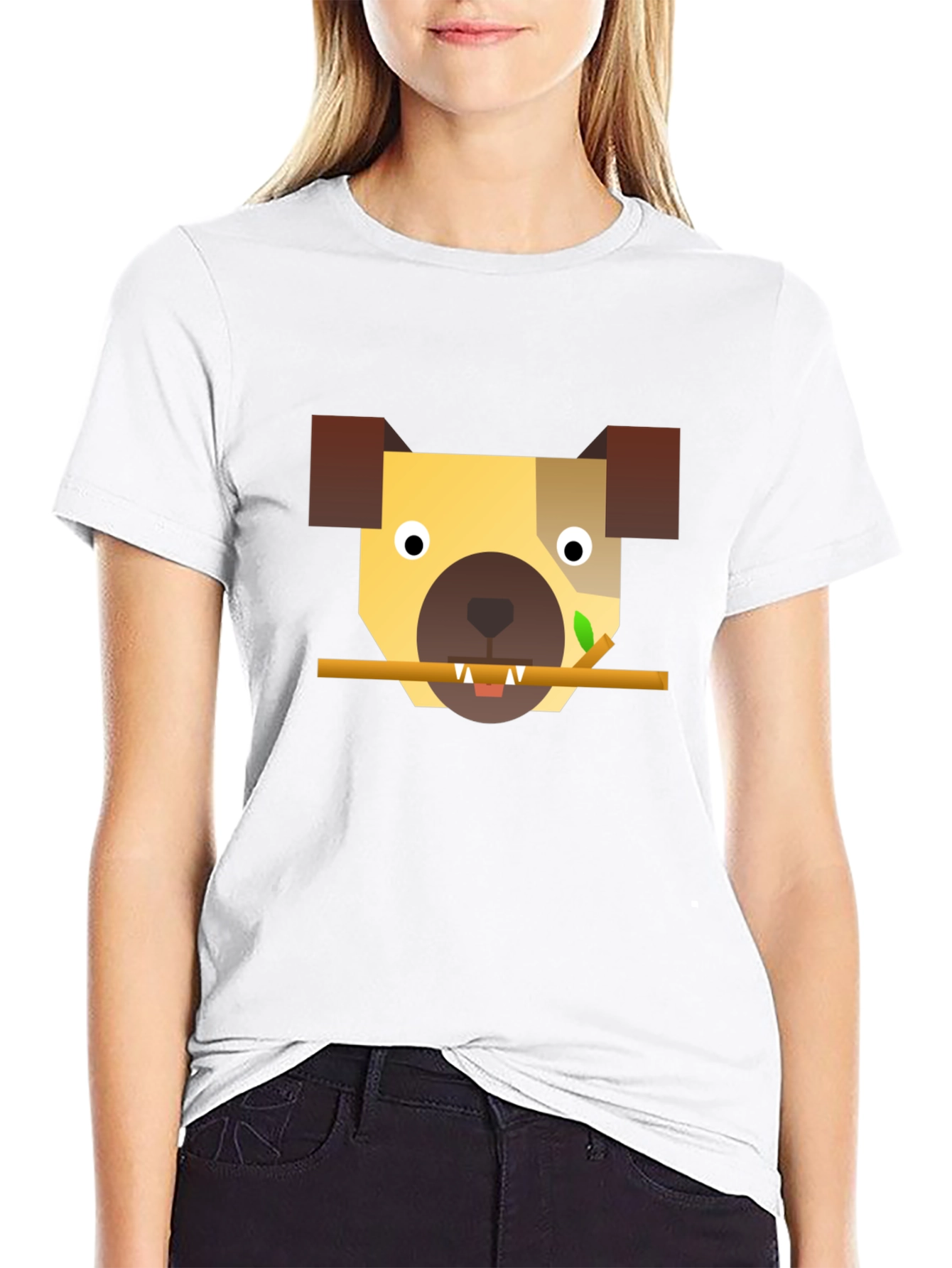 Geometric Dog T-Shirt - Modern Canine Style