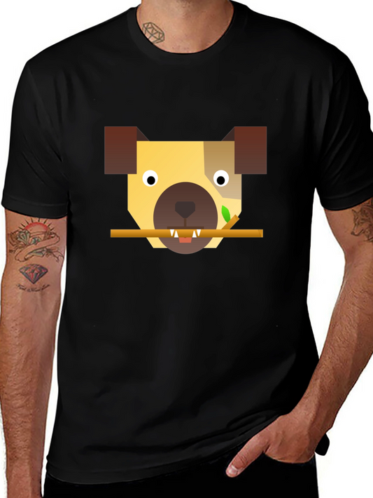 Geometric Dog T-Shirt - Modern Canine Style