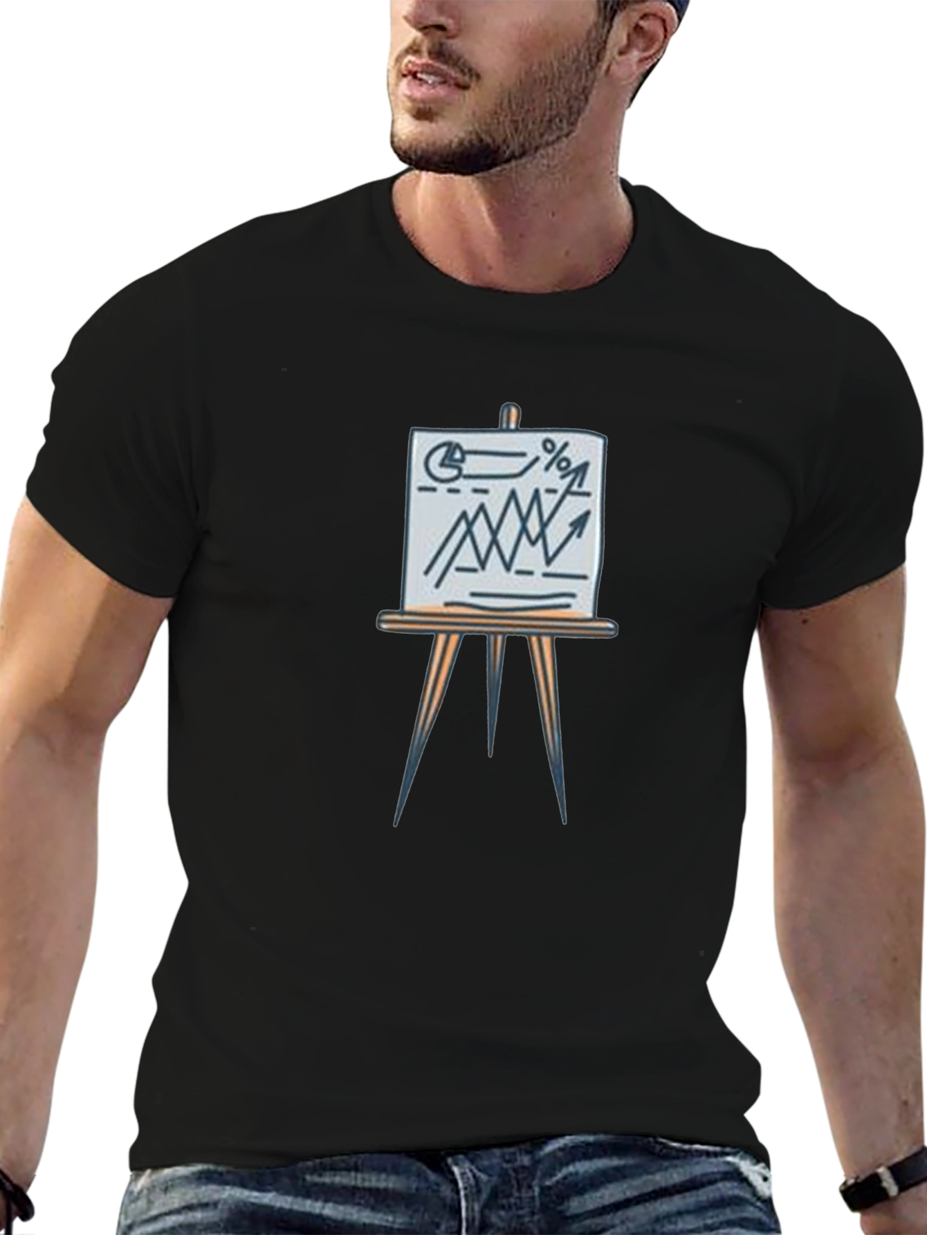 Business Graph Tee - Trendy Casual Wear