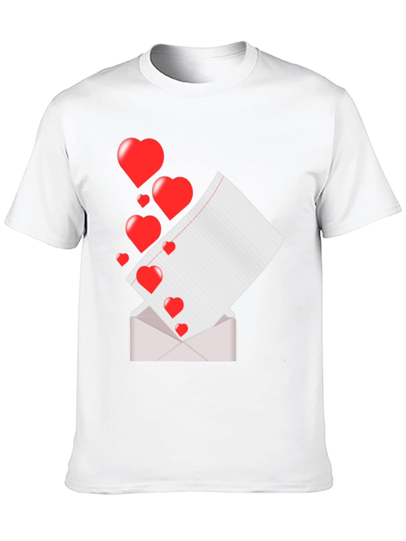 Heart Letter Graphic Tee - Valentines Day T-Shirt