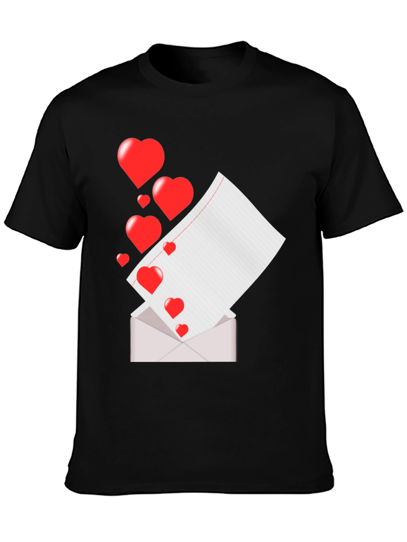 Heart Letter Graphic Tee - Valentines Day T-Shirt
