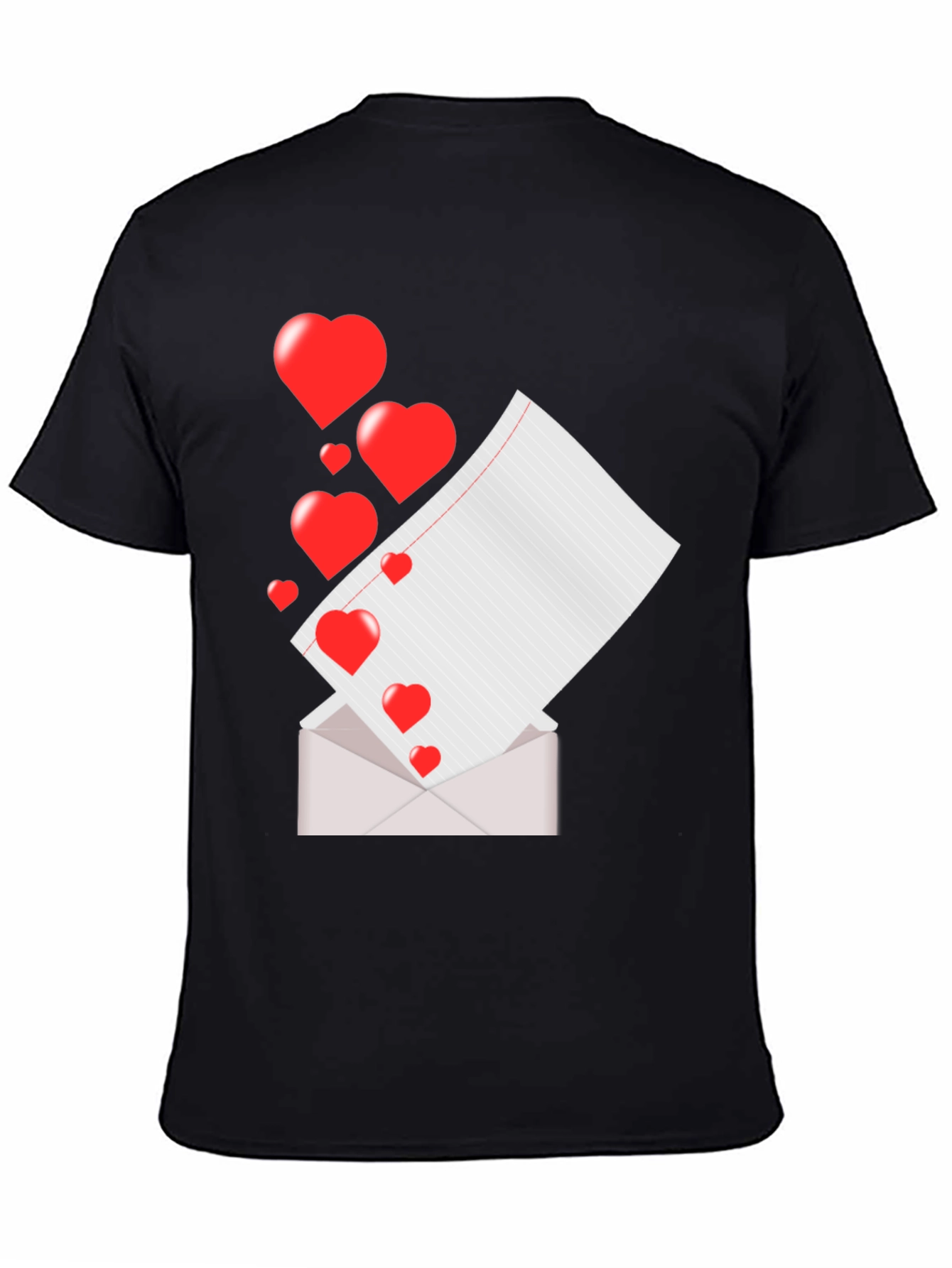 Heart Letter Graphic Tee - Valentines Day T-Shirt
