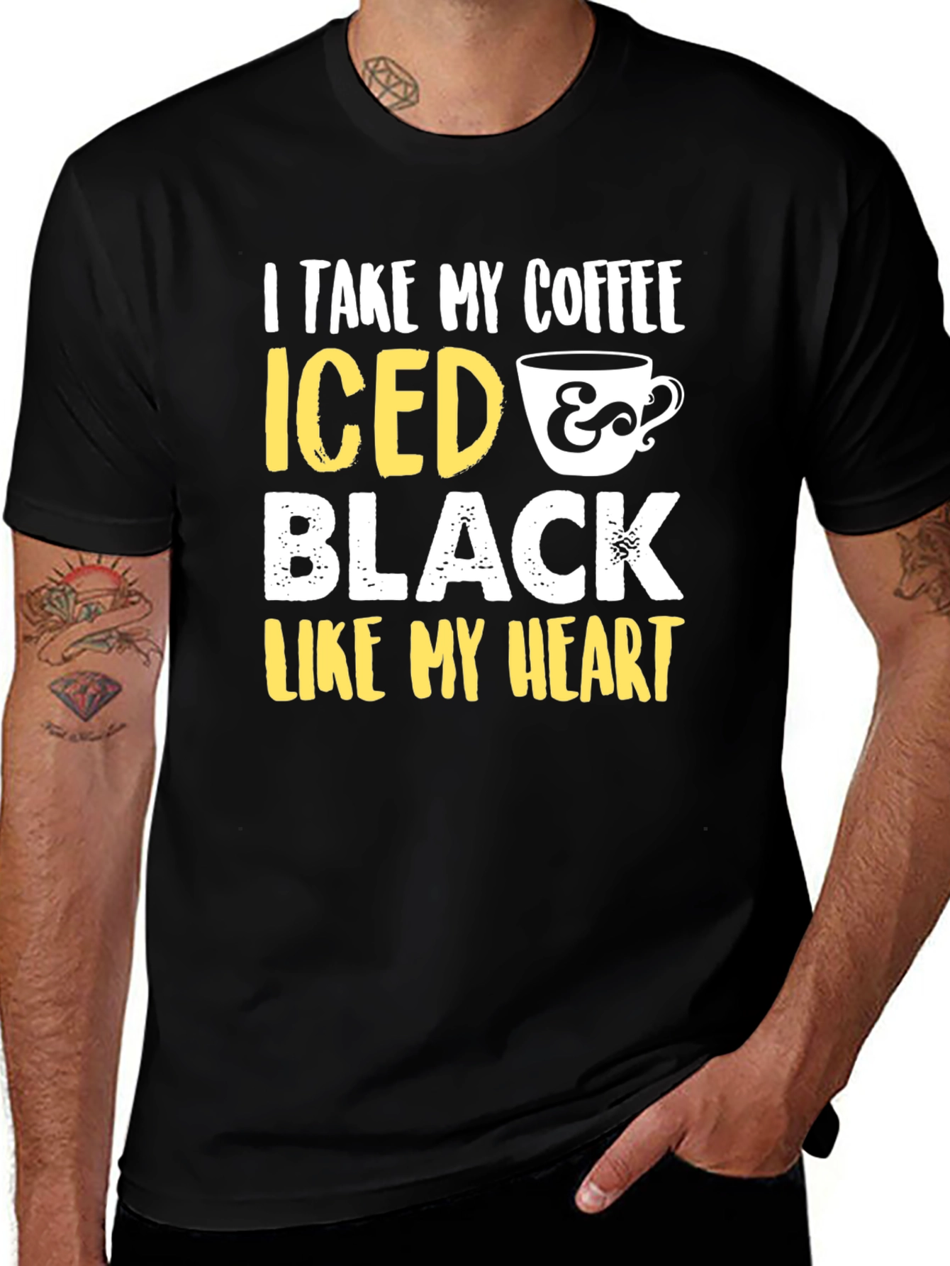 Iced Coffee Black Heart Graphic Tee