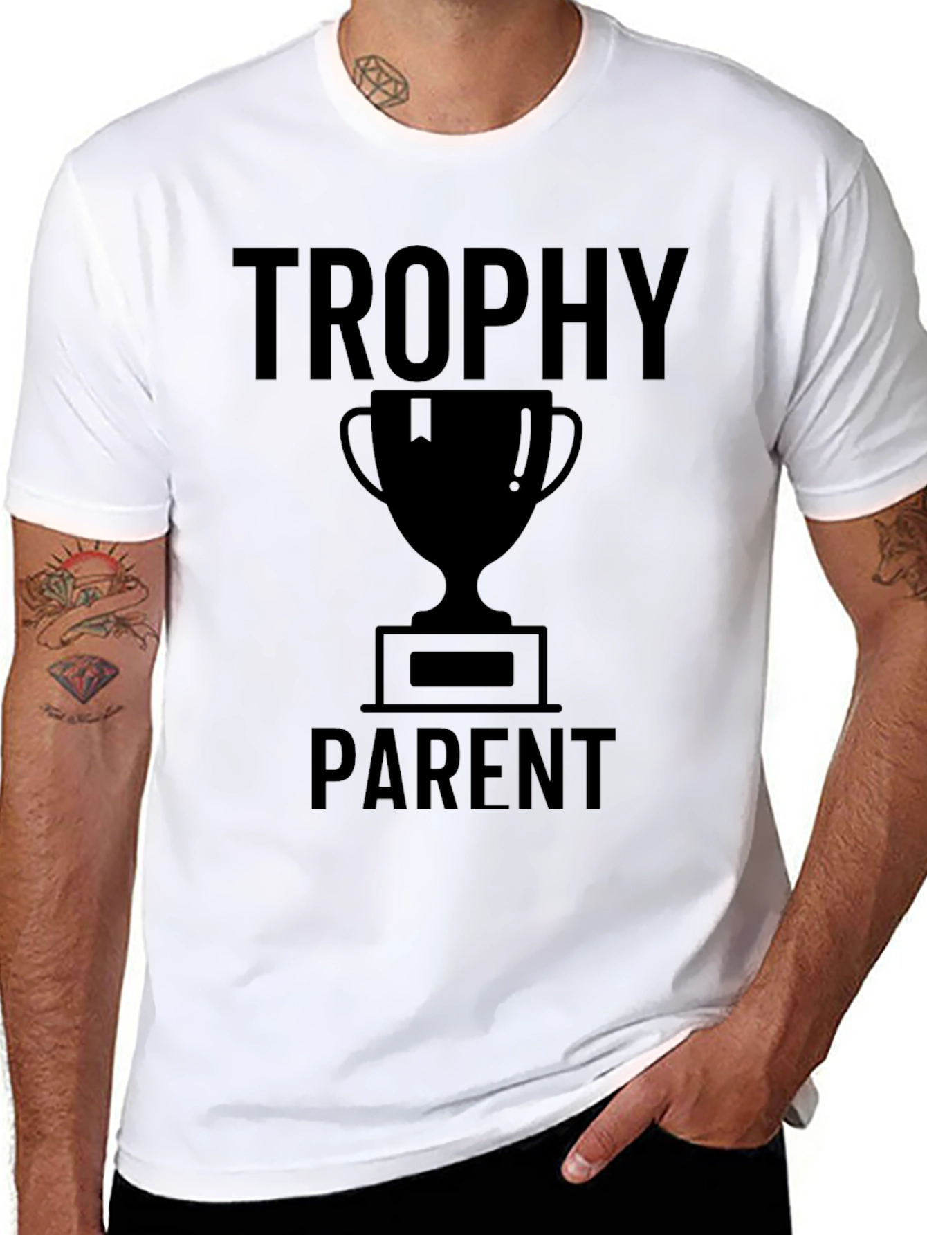Trophy Parent Graphic Tee - Novelty T-Shirt