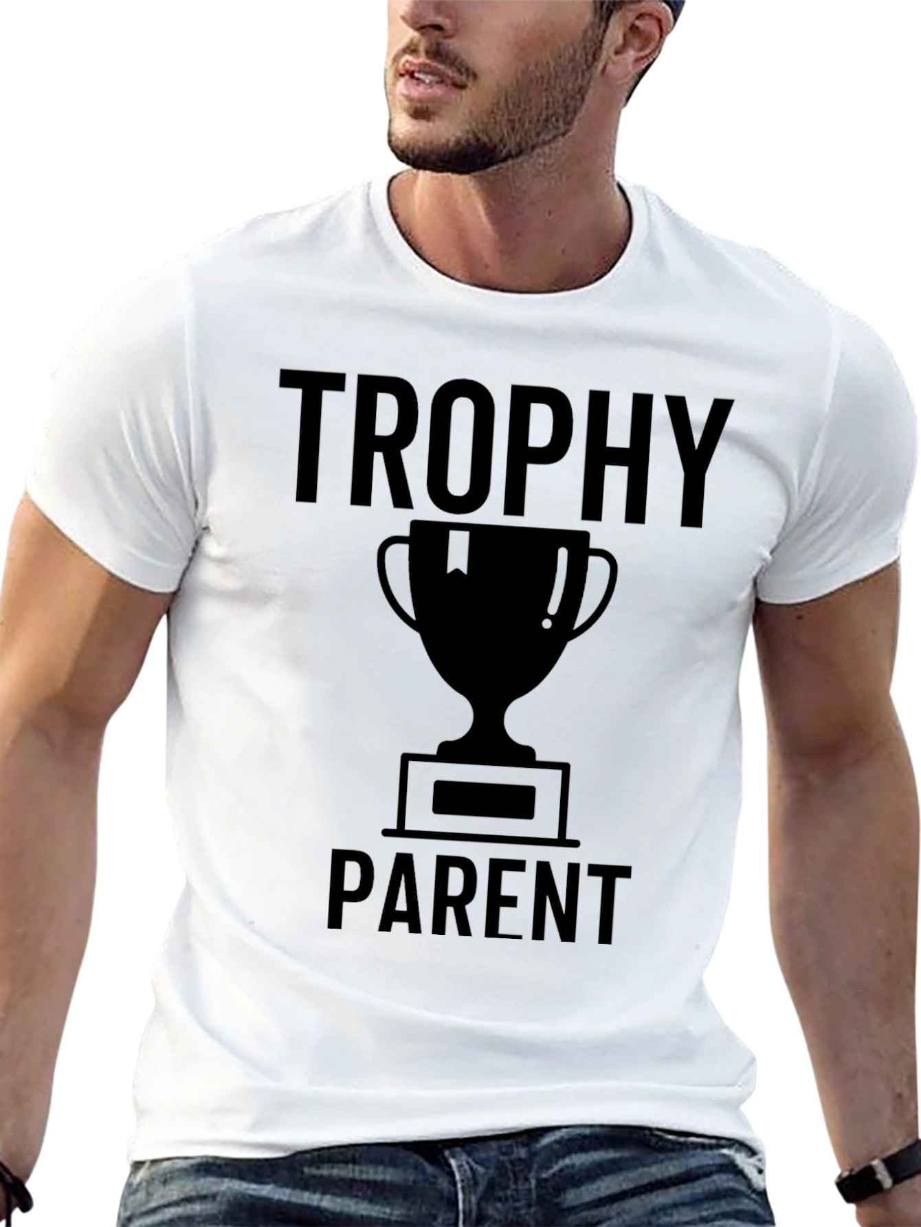 Trophy Parent Graphic Tee - Novelty T-Shirt