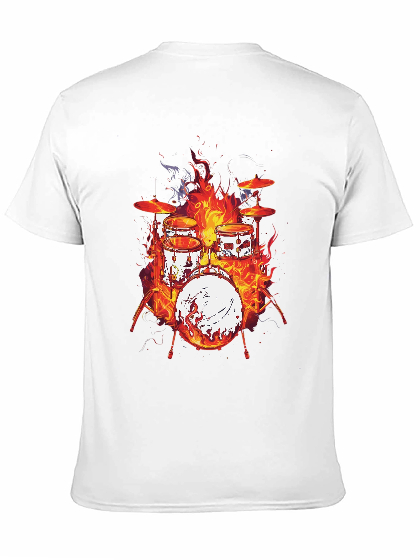 Fiery Drum Set Graphic Tee